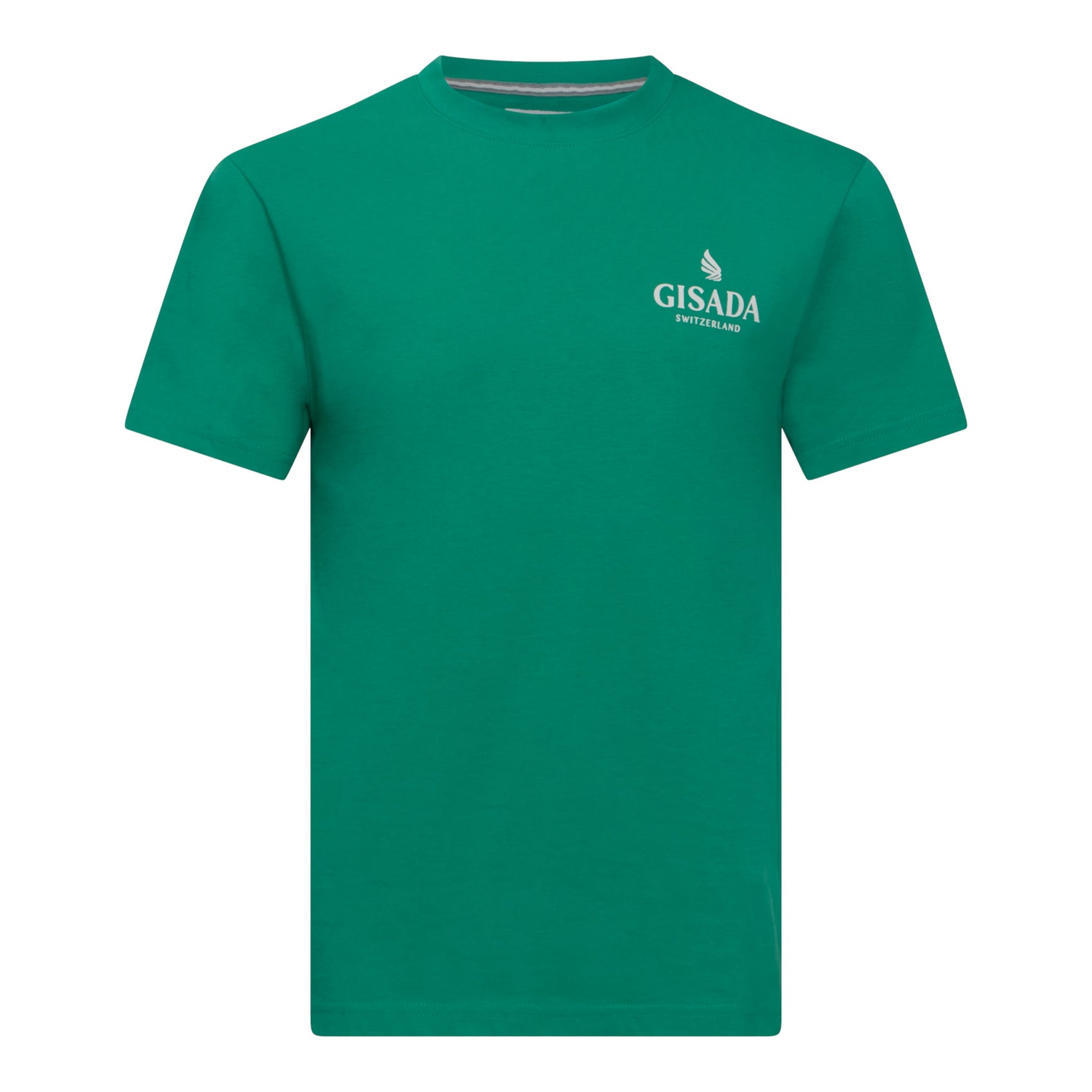 Bold emerald green cotton T-shirt in regular fit by Gisada