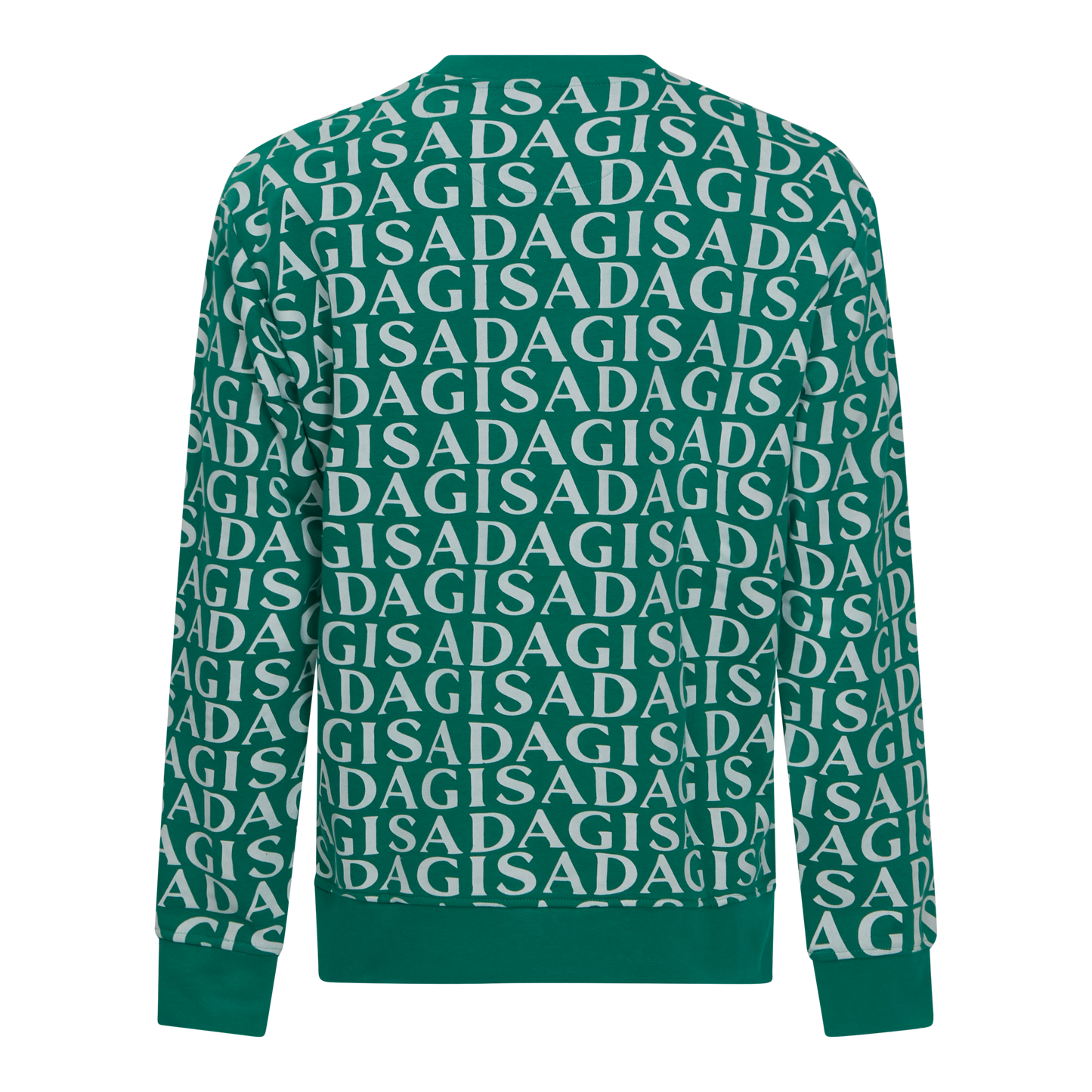 Regular Fit Sweatshirt in Midweight Cotton with Allover Print Gisada Sweatshirt