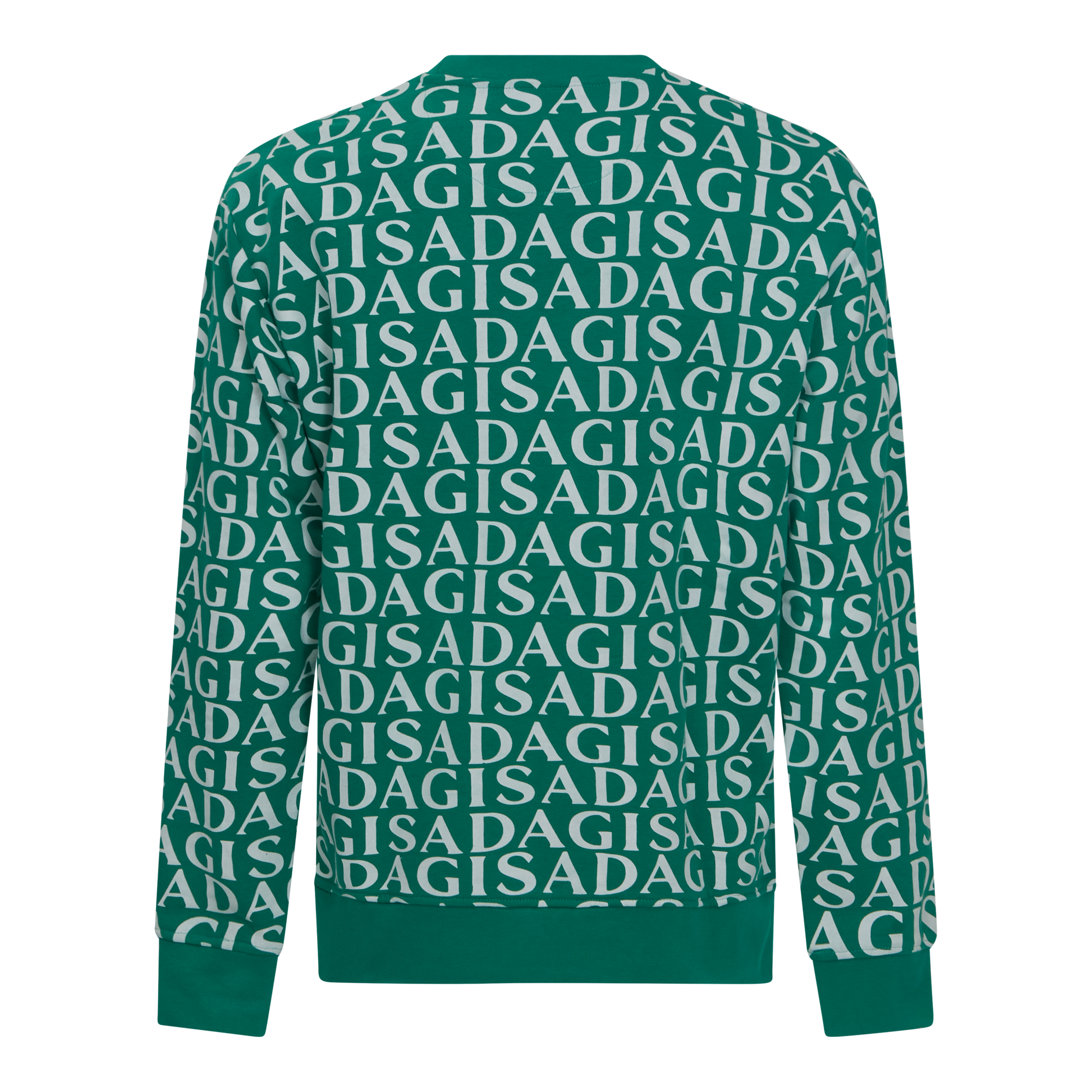 Regular Fit Sweatshirt in Midweight Cotton with Allover Print Gisada Sweatshirt