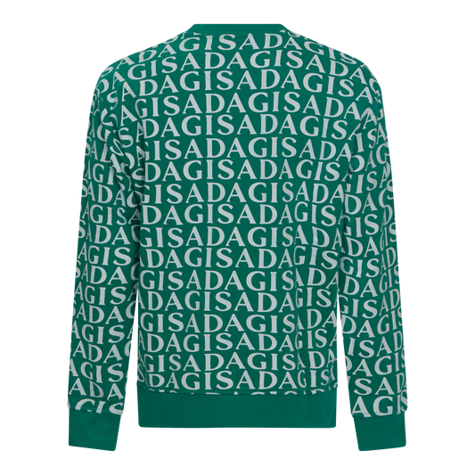 Regular Fit Sweatshirt in Midweight Cotton with Allover Print Gisada Sweatshirt