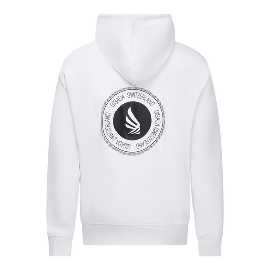 Regular Fit Hoodie in Midweight Cotton with Silicon Print Gisada Hoodie