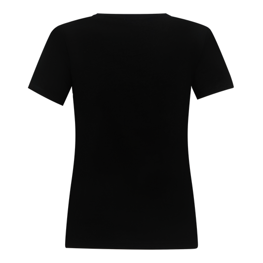 Regular Fit T-Shirt in Jersey Cotton with Cursive Silicon Print Gisada Shirts