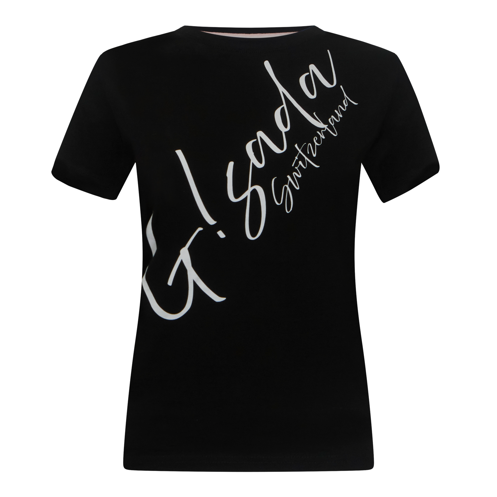 Regular Fit T-Shirt in Jersey Cotton with Cursive Silicon Print Gisada Shirts