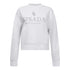 Crop Sweatshirt in Midweight Cotton with Glitter Print Gisada Sweatshirt