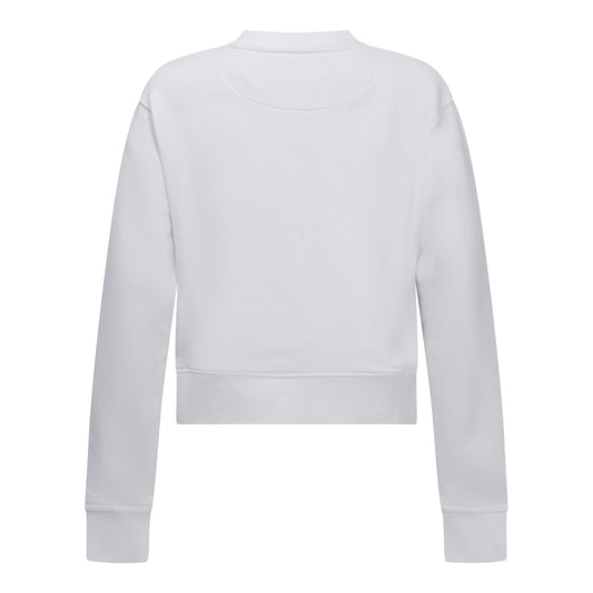 Crop Sweatshirt in Midweight Cotton with Glitter Print Gisada Sweatshirt
