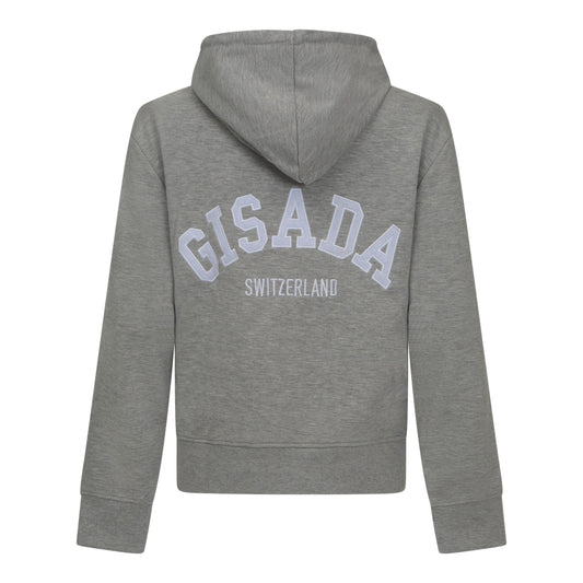 Regular Fit Hoodie in Midweight Cotton with Patch Print Gisada Hoodie