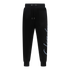 Gisada black jogger pants with oversized cursive puff print logo