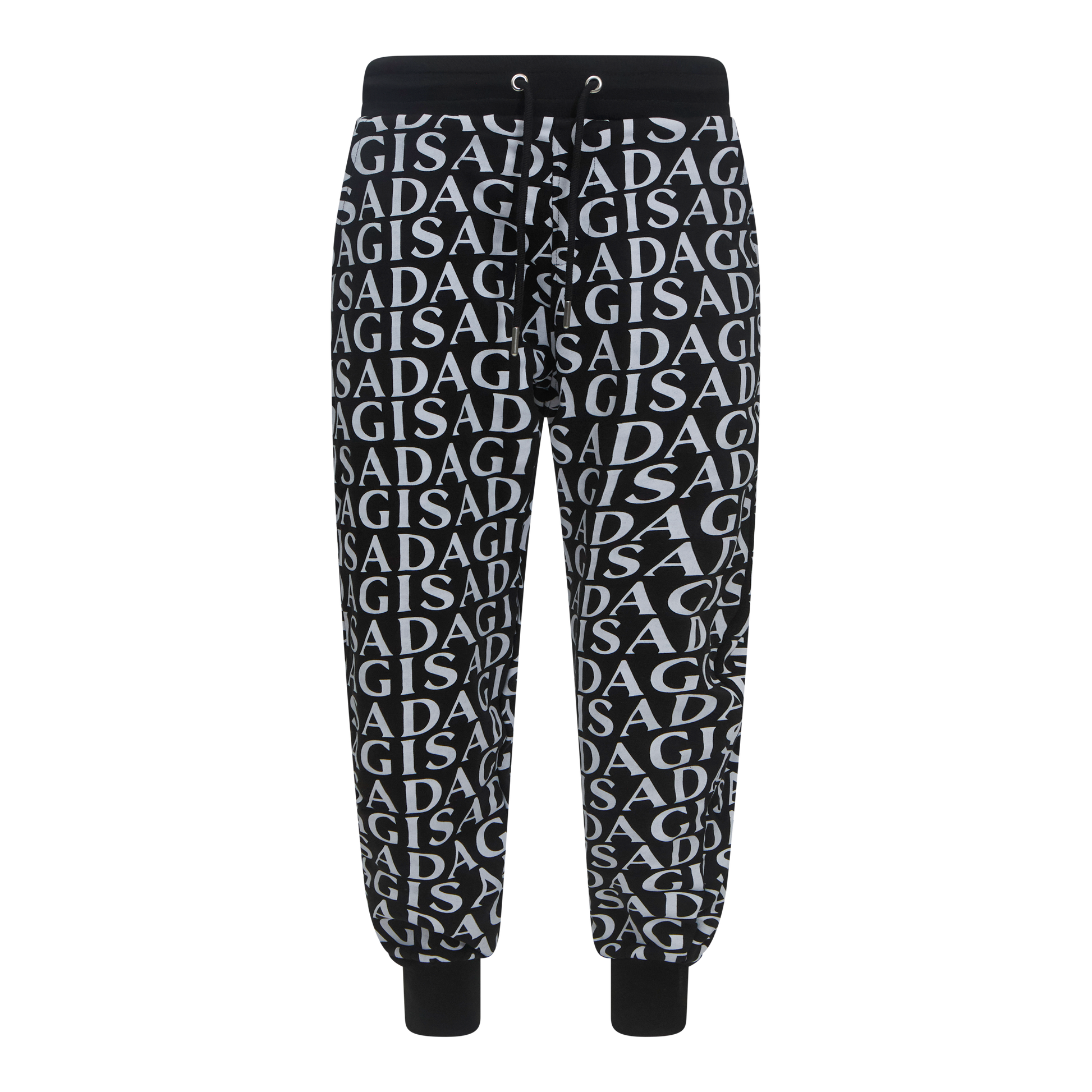 Regular Fit Jogger in Midweight Cotton with Allover Print Gisada Jogger
