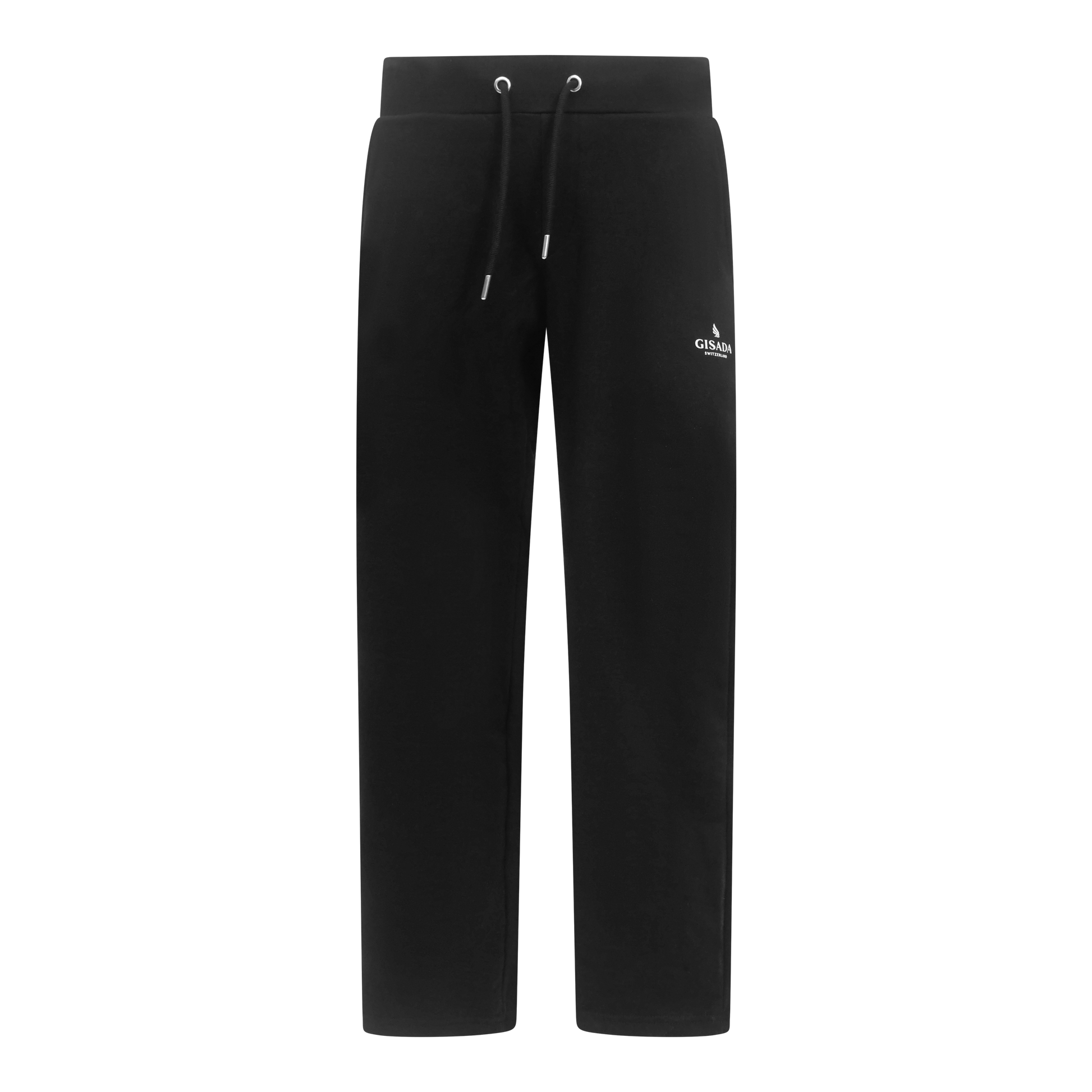 Straight Leg Sweatpants in Midweight Cotton with Small Silicon Print Gisada Jogger