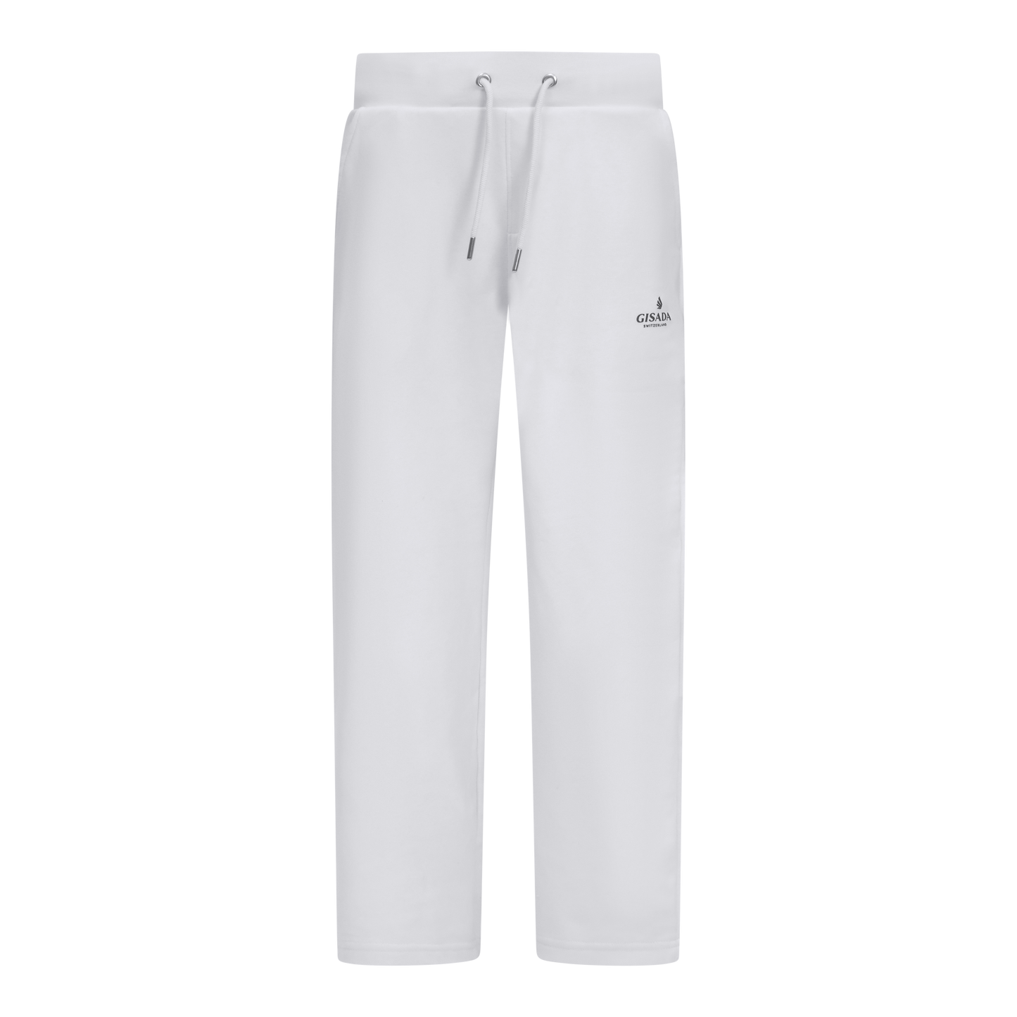 Straight Leg Sweatpants in Midweight Cotton with Small Silicon Print Gisada Jogger