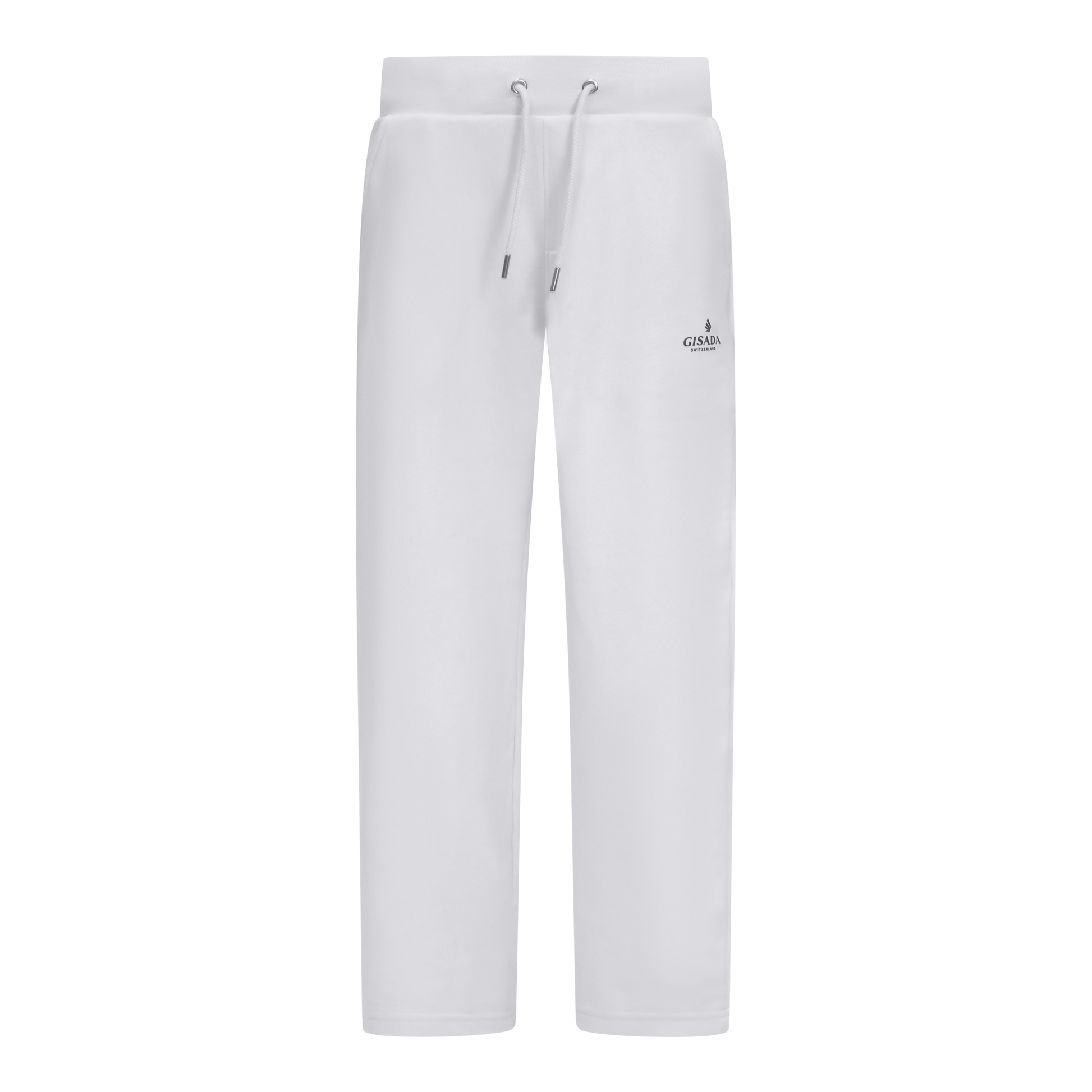 Straight Leg Sweatpants in Midweight Cotton with Small Silicon Print Gisada Jogger
