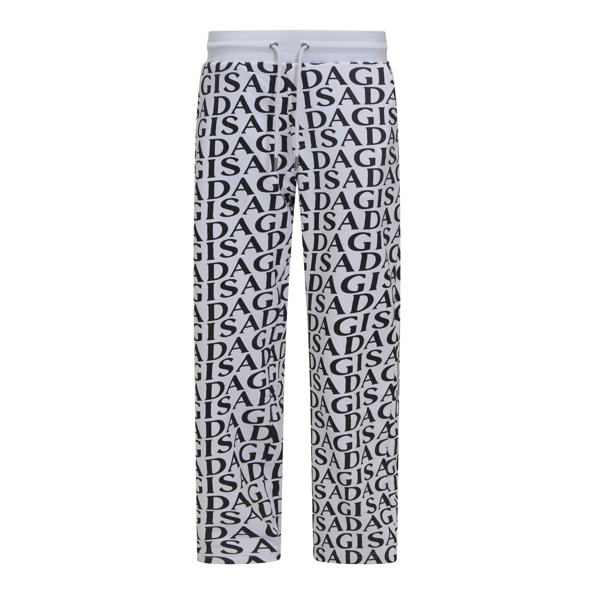 Straight Leg Sweatpants in Midweight Cotton with Allover Print Gisada Jogger