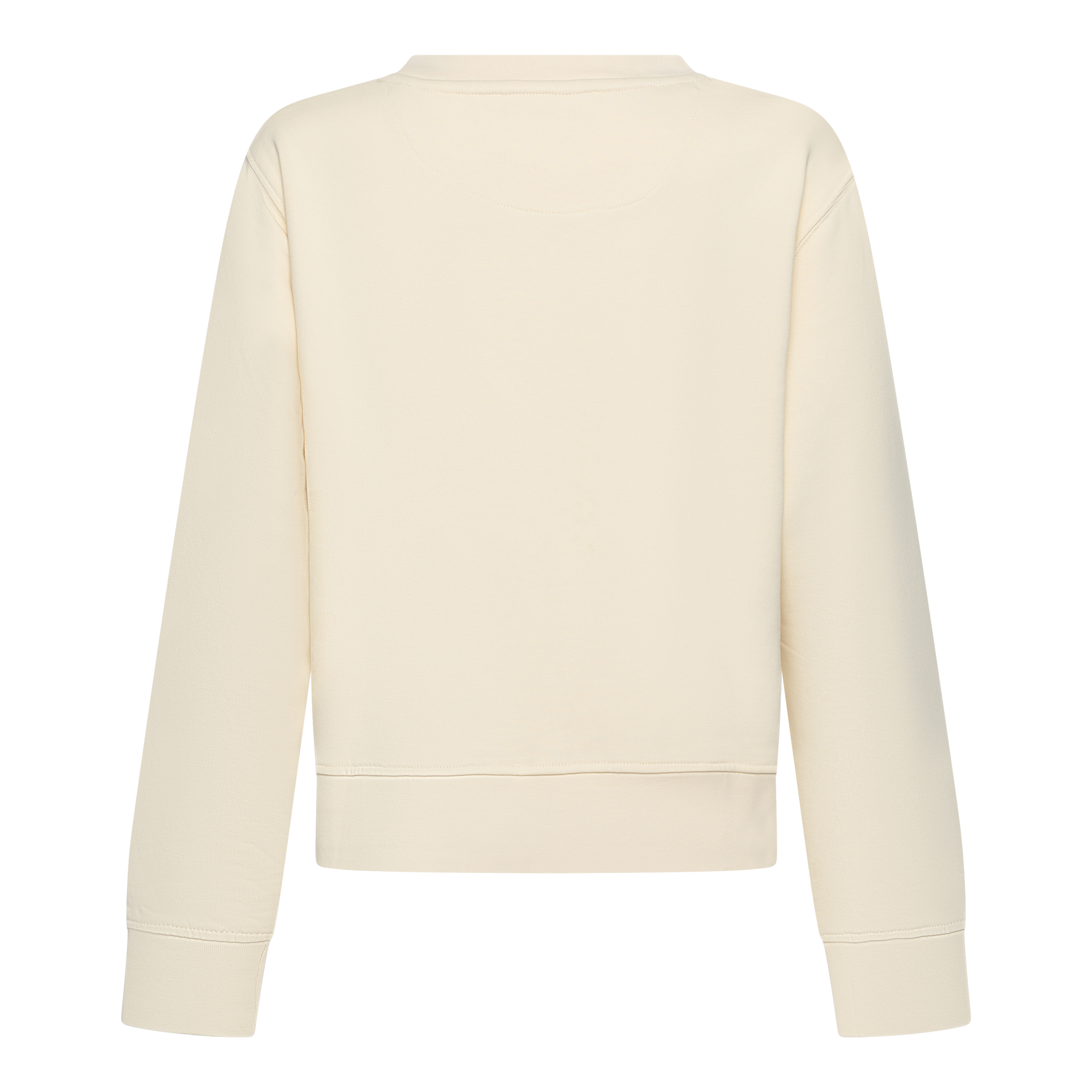 Crop Fit Sweatshirt in Midweight Cotton with Puff Print Gisada Sweatshirt