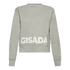 Crop Fit Sweatshirt in Midweight Cotton with Puff Print Gisada Sweatshirt