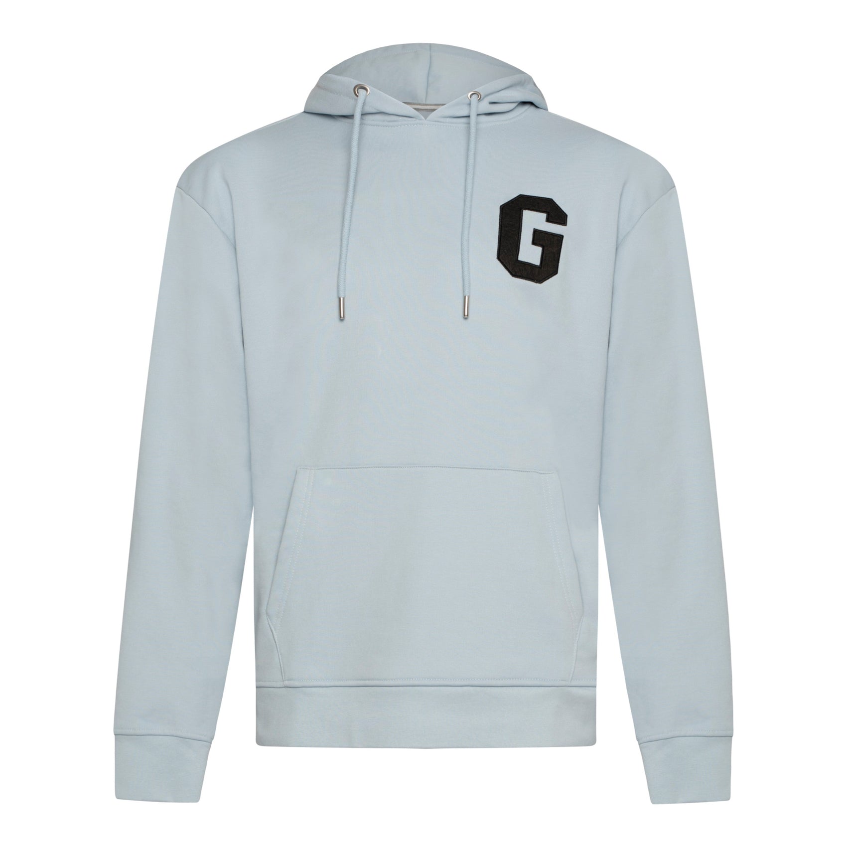 Regular Fit Hoodie in Midweight Cotton with Patch Print Gisada Hoodie