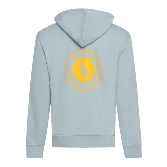 Regular Fit Hoodie in Midweight Cotton with Silicon Print Gisada Hoodie