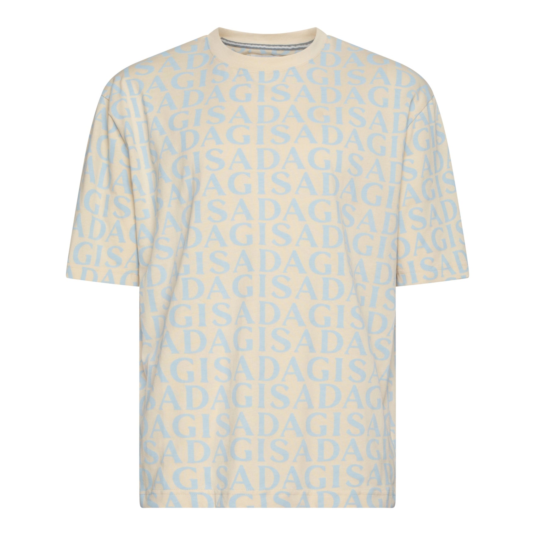 Oversized T-Shirt in Heavy Cotton with Allover Print Gisada Shirts