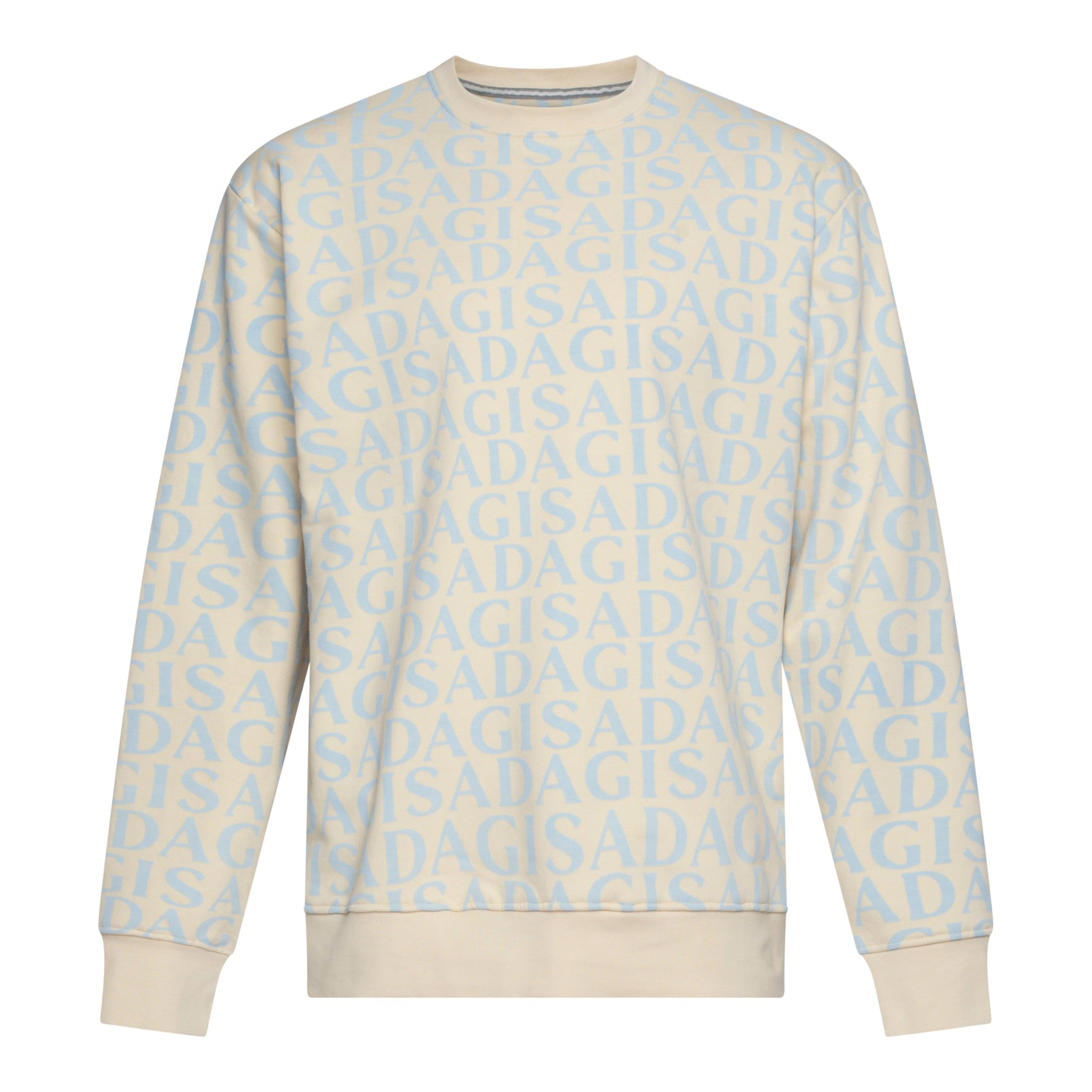 Regular Fit Sweatshirt in Midweight Cotton with Allover Print Gisada Sweatshirt