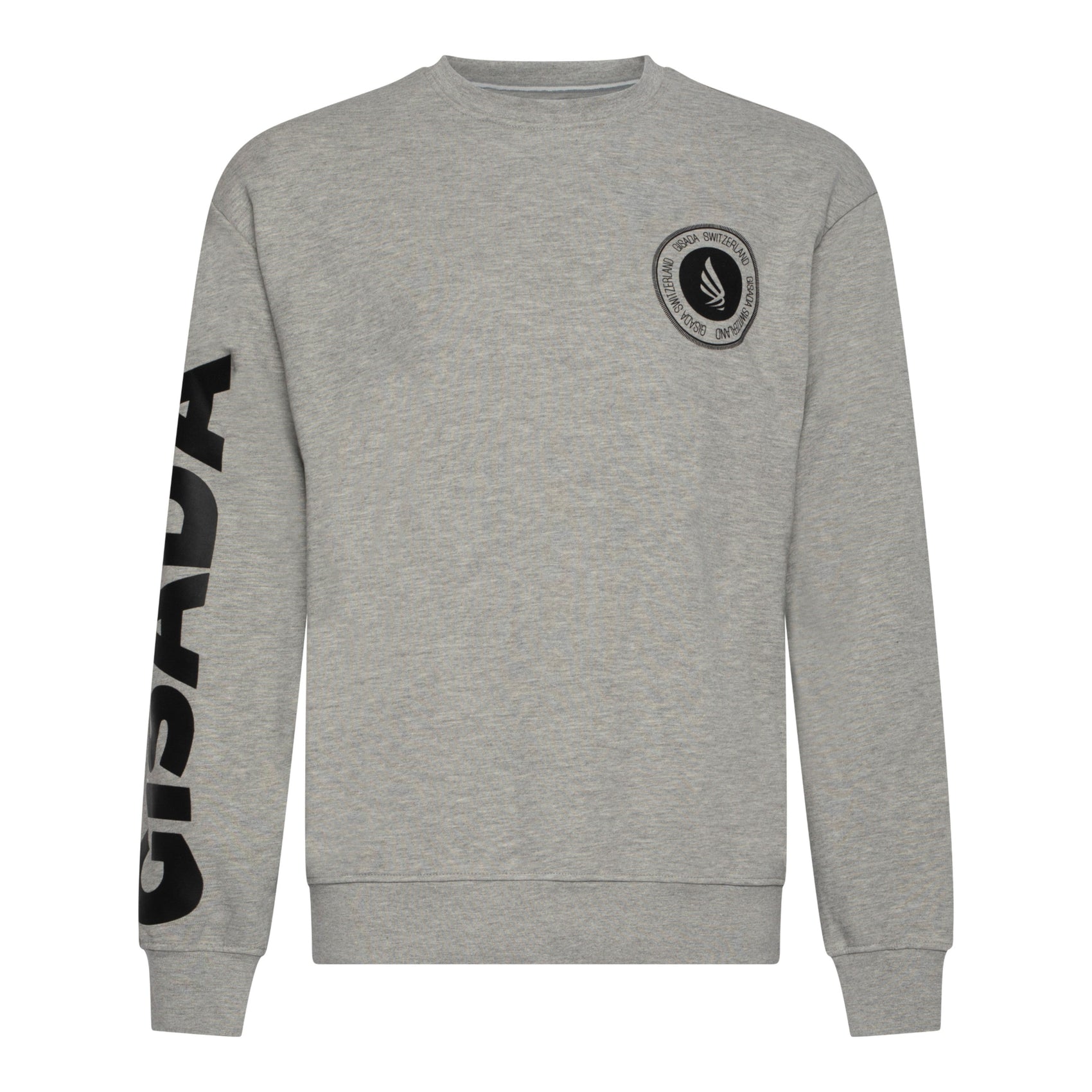 Regular Fit Sweatshirt in Midweight Cotton with Silicon Print Gisada Sweatshirt