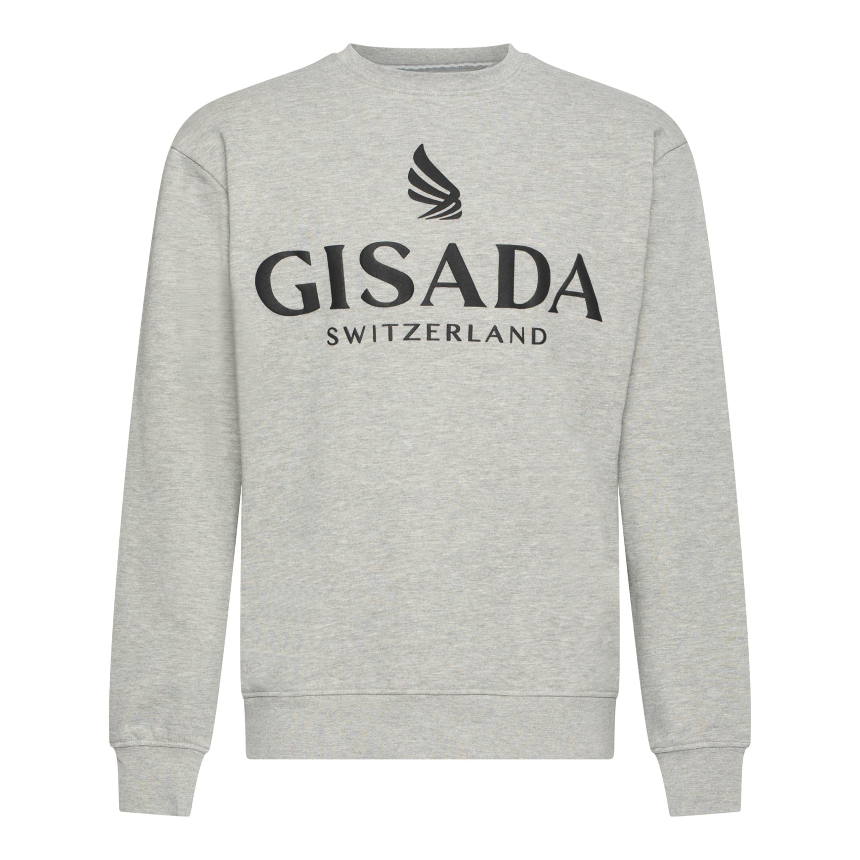 Regular Fit Sweatshirt in Midweight Cotton with Logo Puff Print Gisada Sweatshirt