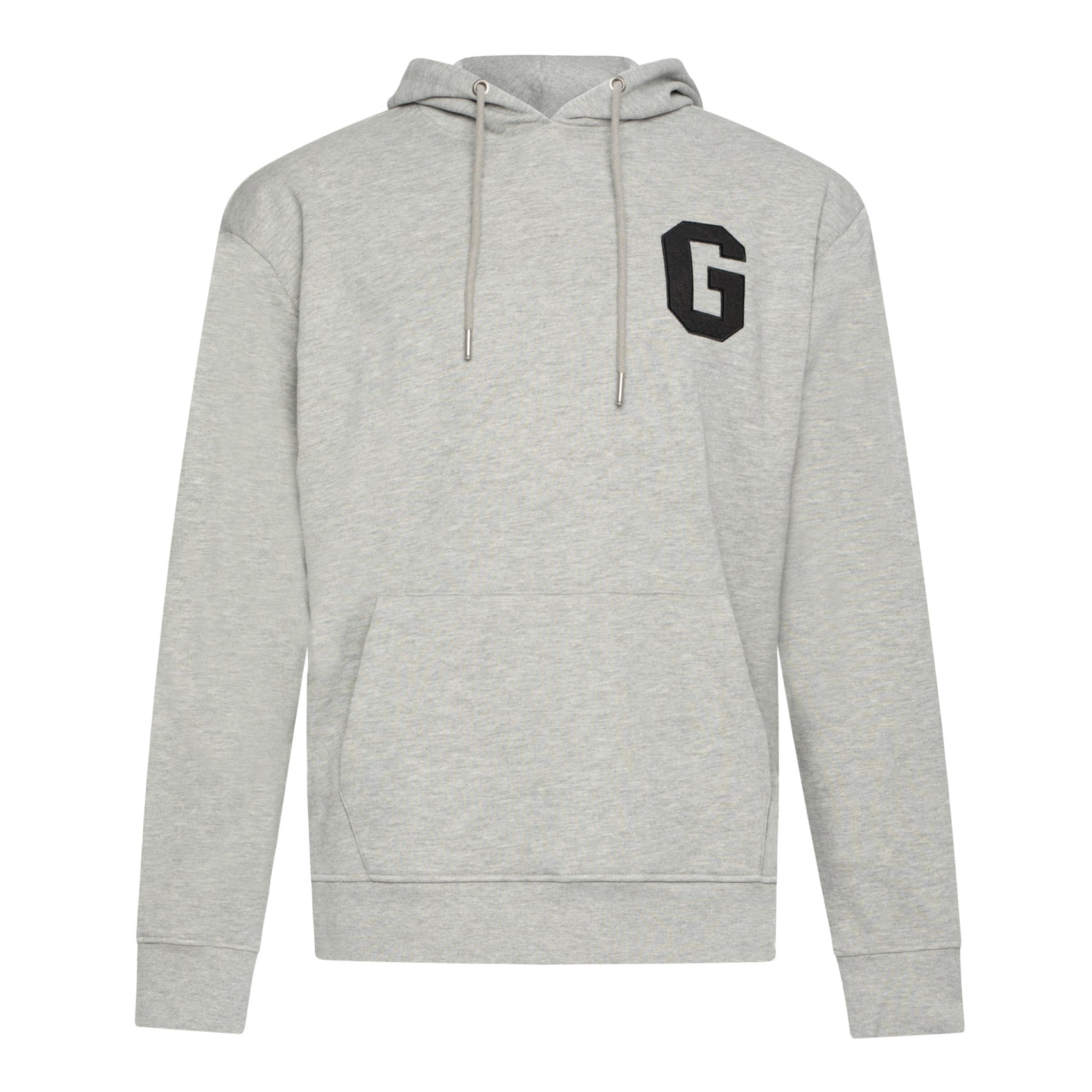Regular Fit Hoodie in Midweight Cotton with Patch Print Gisada Hoodie