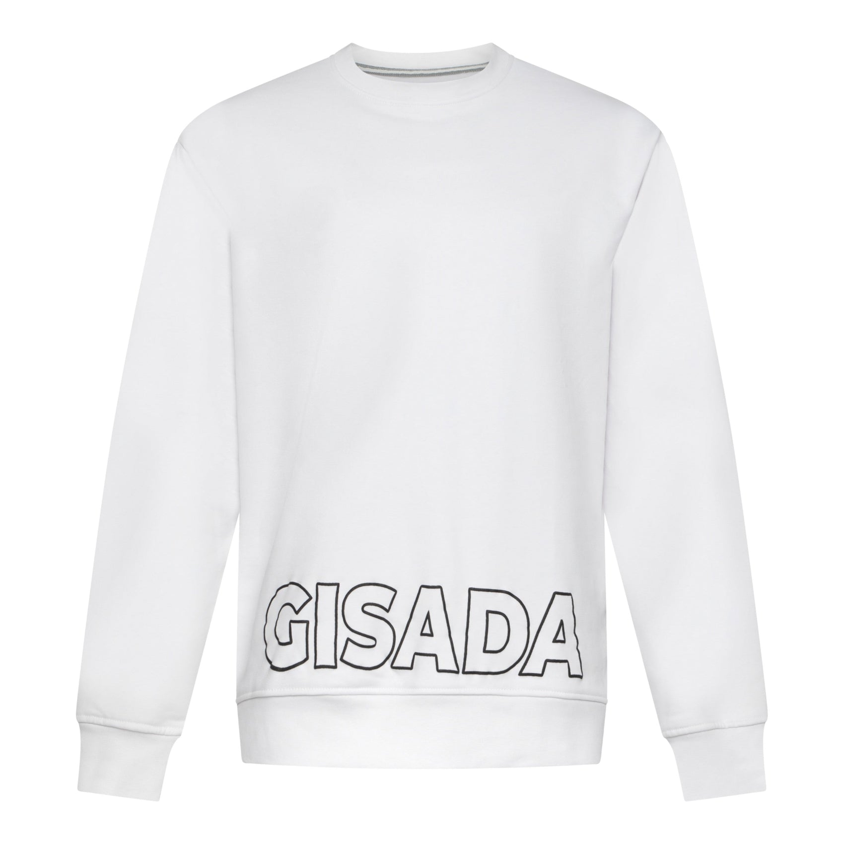 Regular Fit Sweatshirt in Midweight Cotton with Puff Print Gisada Sweatshirt