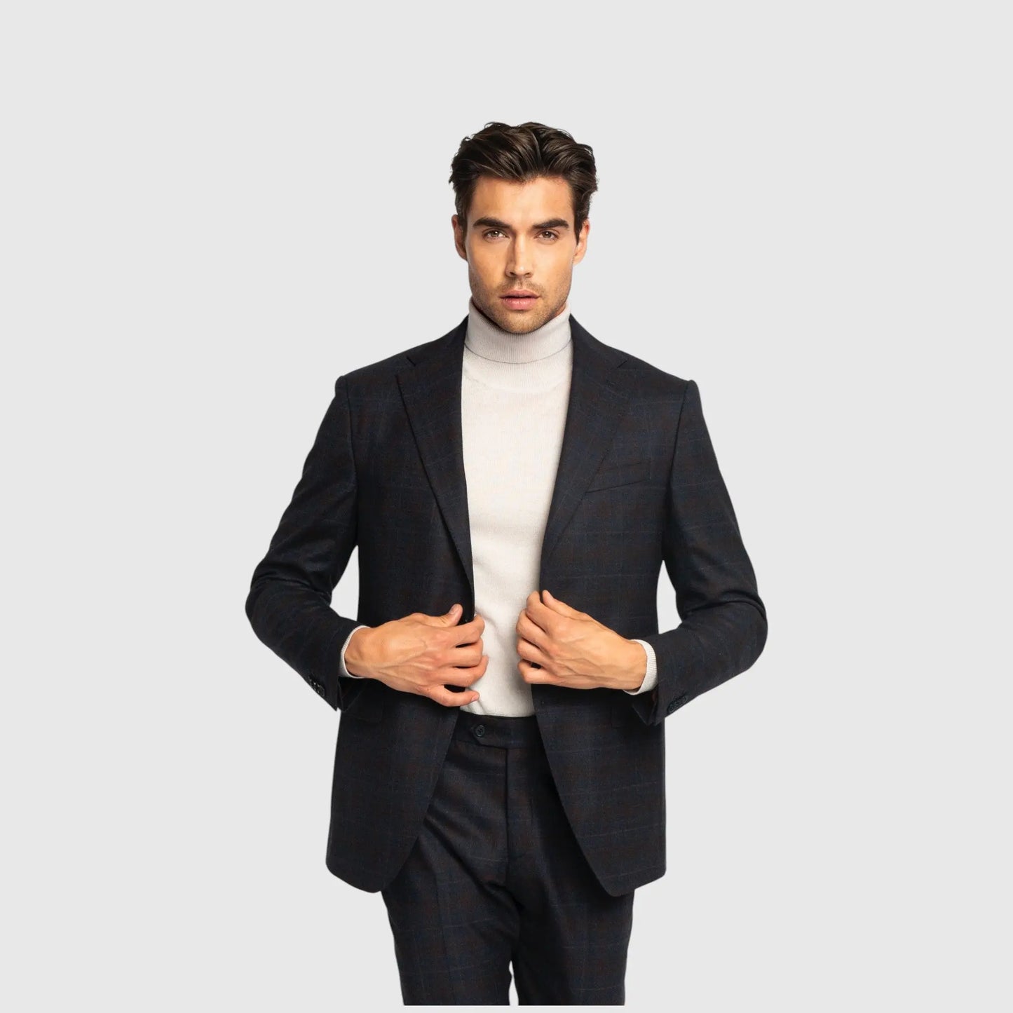 London Patterned Blazer in Luxe Wool Melange - Gisada.com