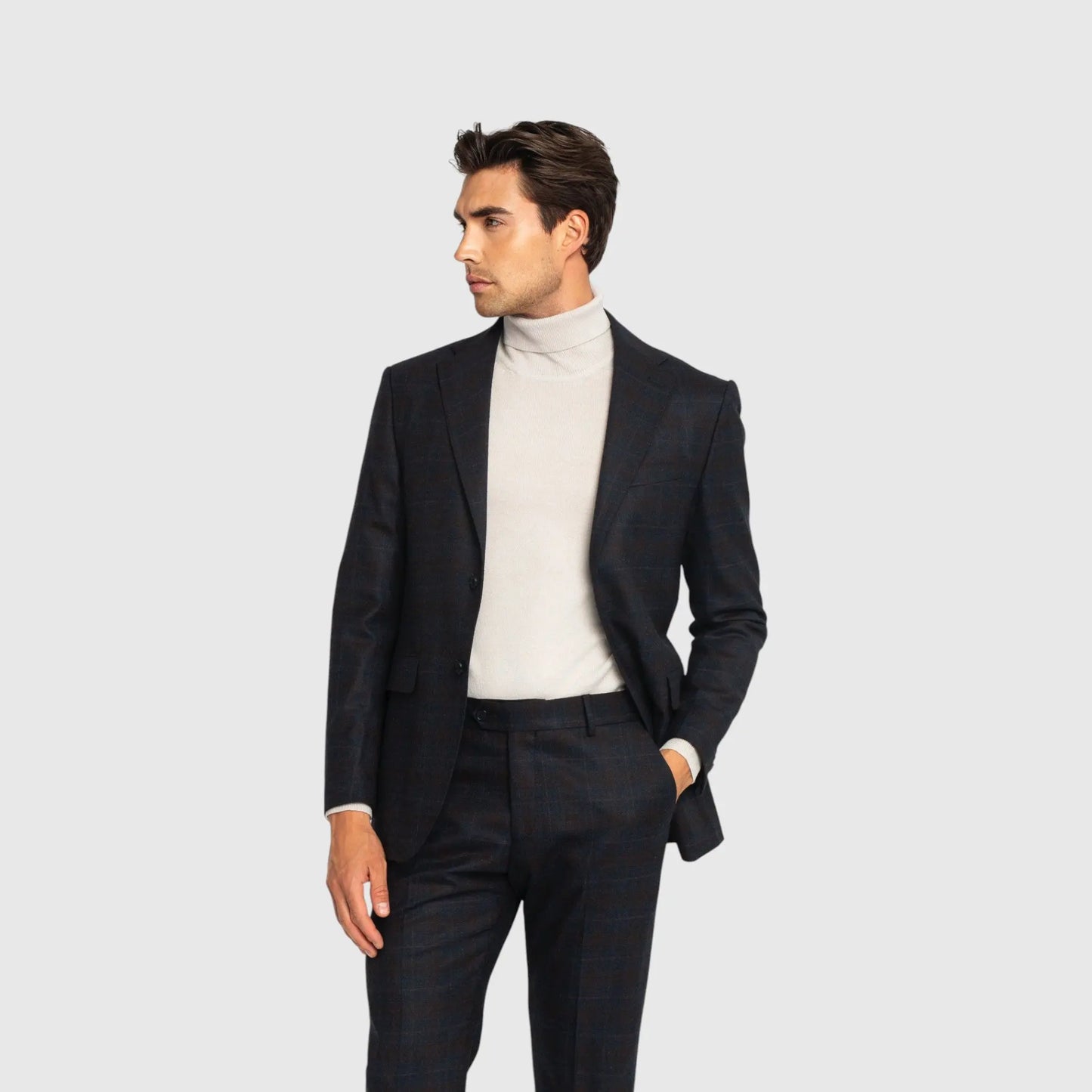 London Patterned Blazer in Luxe Wool Melange - Gisada.com