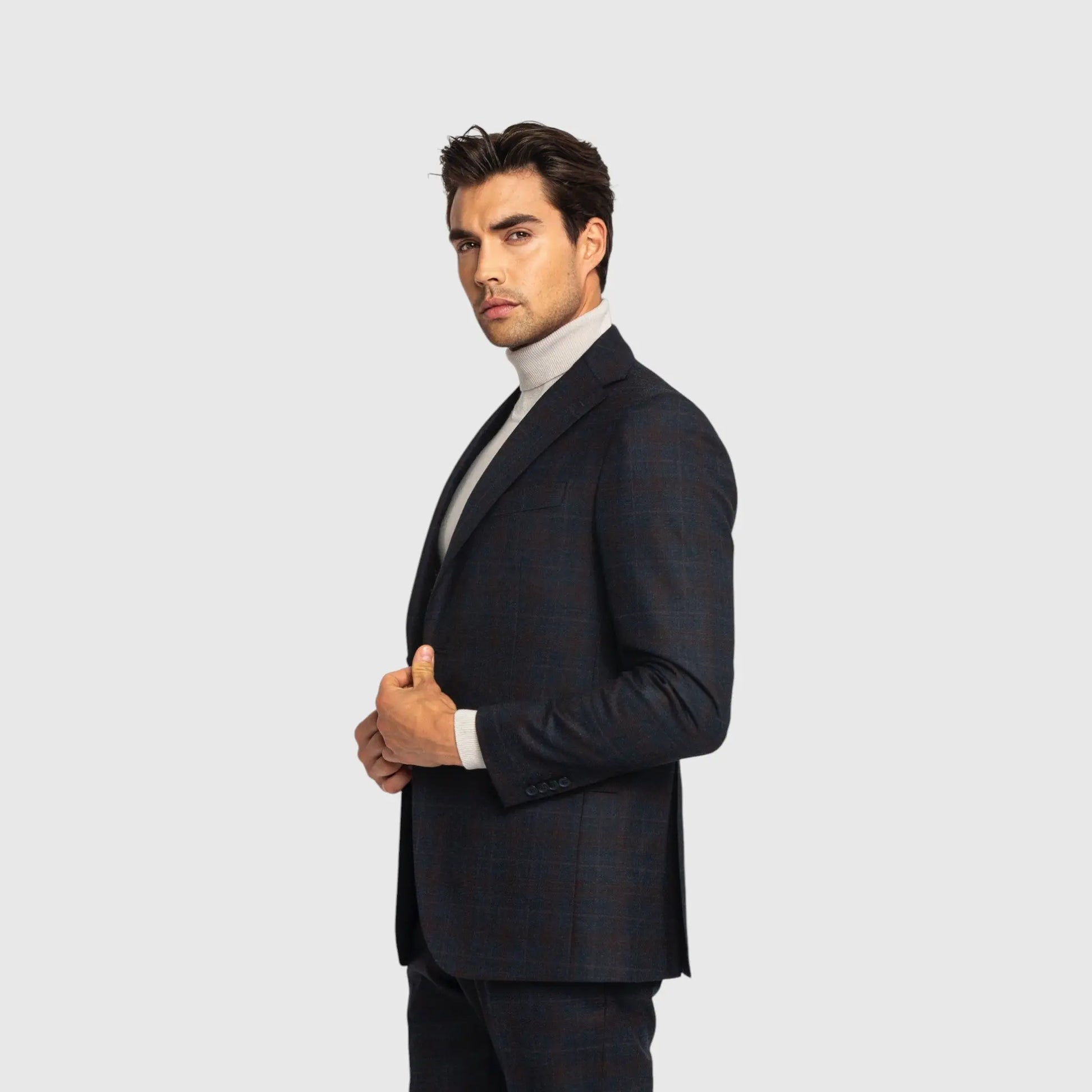 London Patterned Blazer in Luxe Wool Melange - Gisada.com