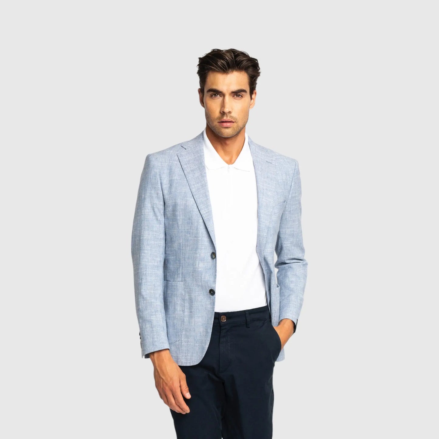 Tokyo Tweed Blazer in Luxe Linen Cotton - Gisada.com