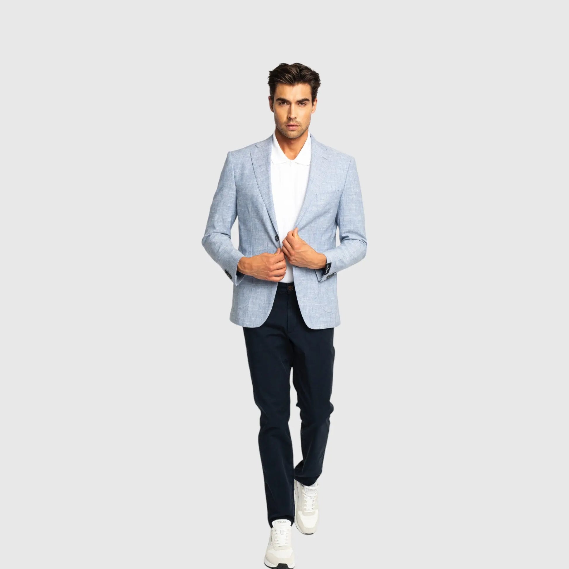 Tokyo Tweed Blazer in Luxe Linen Cotton - Gisada.com