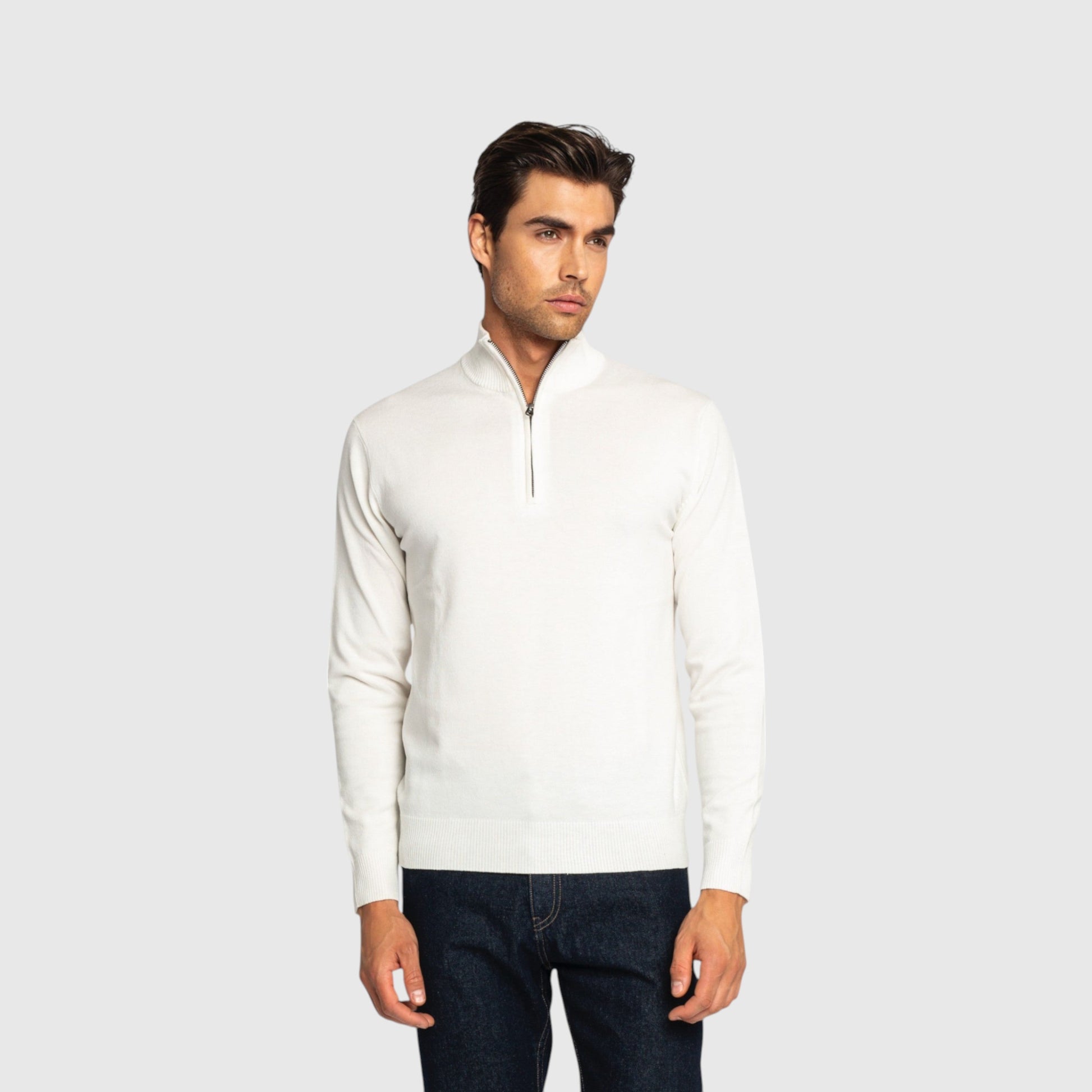 Regular Fit Half Zip Pullover Gisada Knitwear