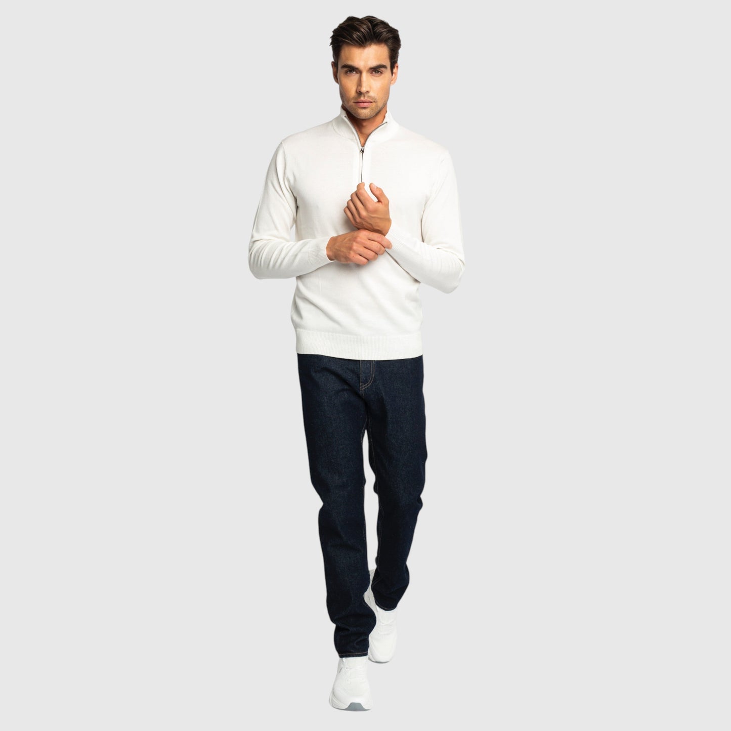 Regular Fit Half Zip Pullover Gisada Knitwear
