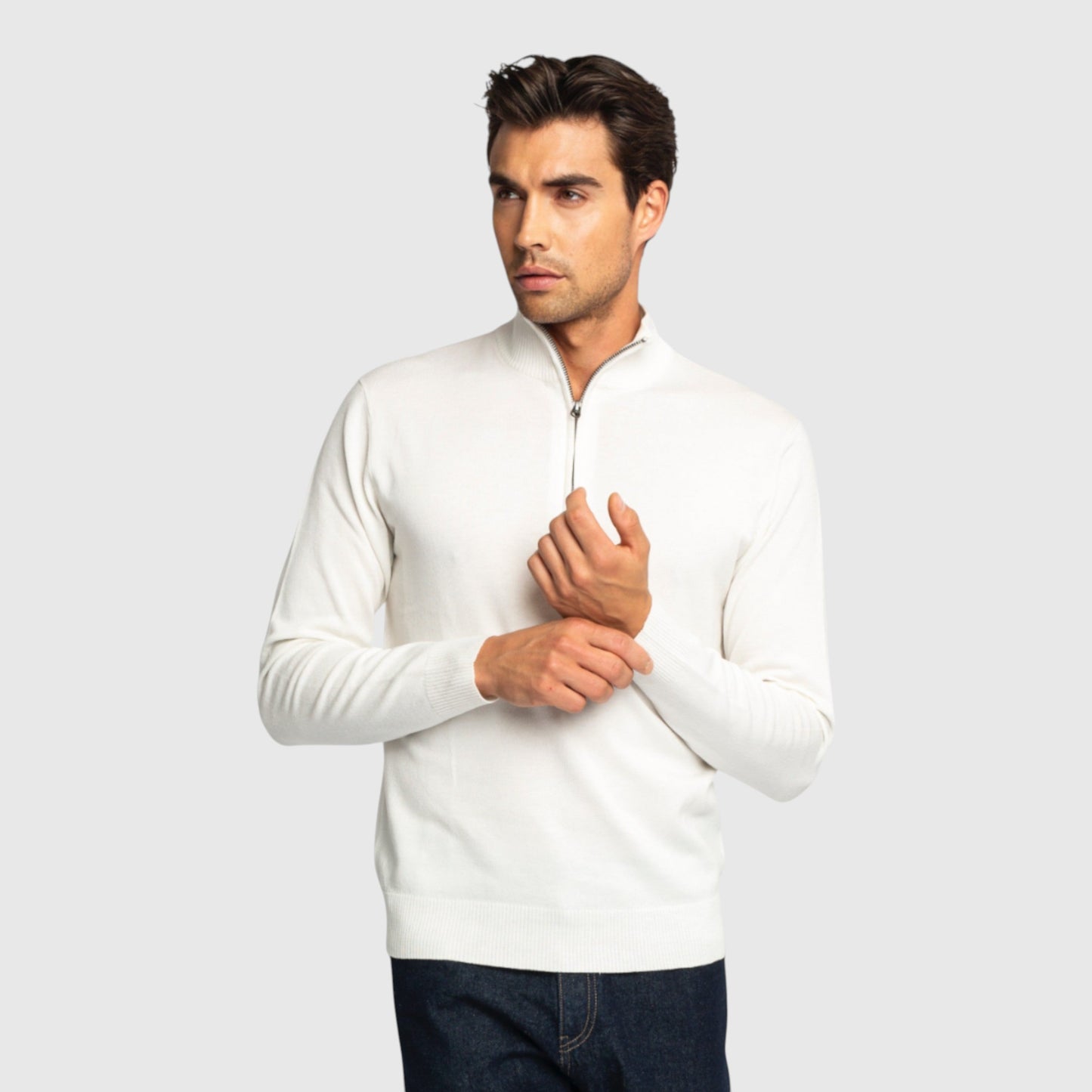 Regular Fit Half Zip Pullover Gisada Knitwear
