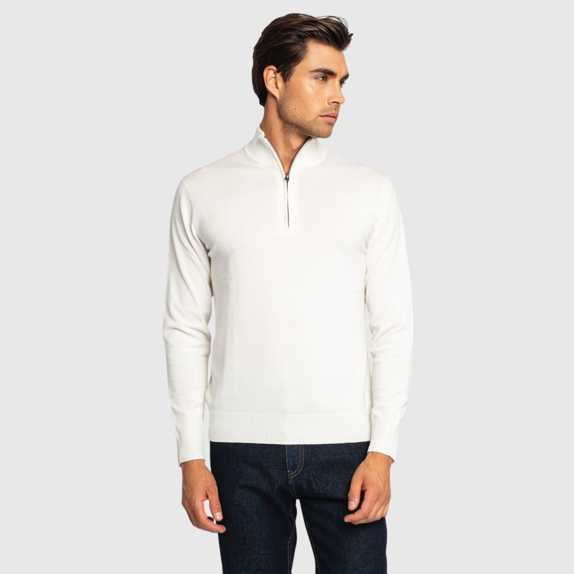 Regular Fit Half Zip Pullover Gisada Knitwear