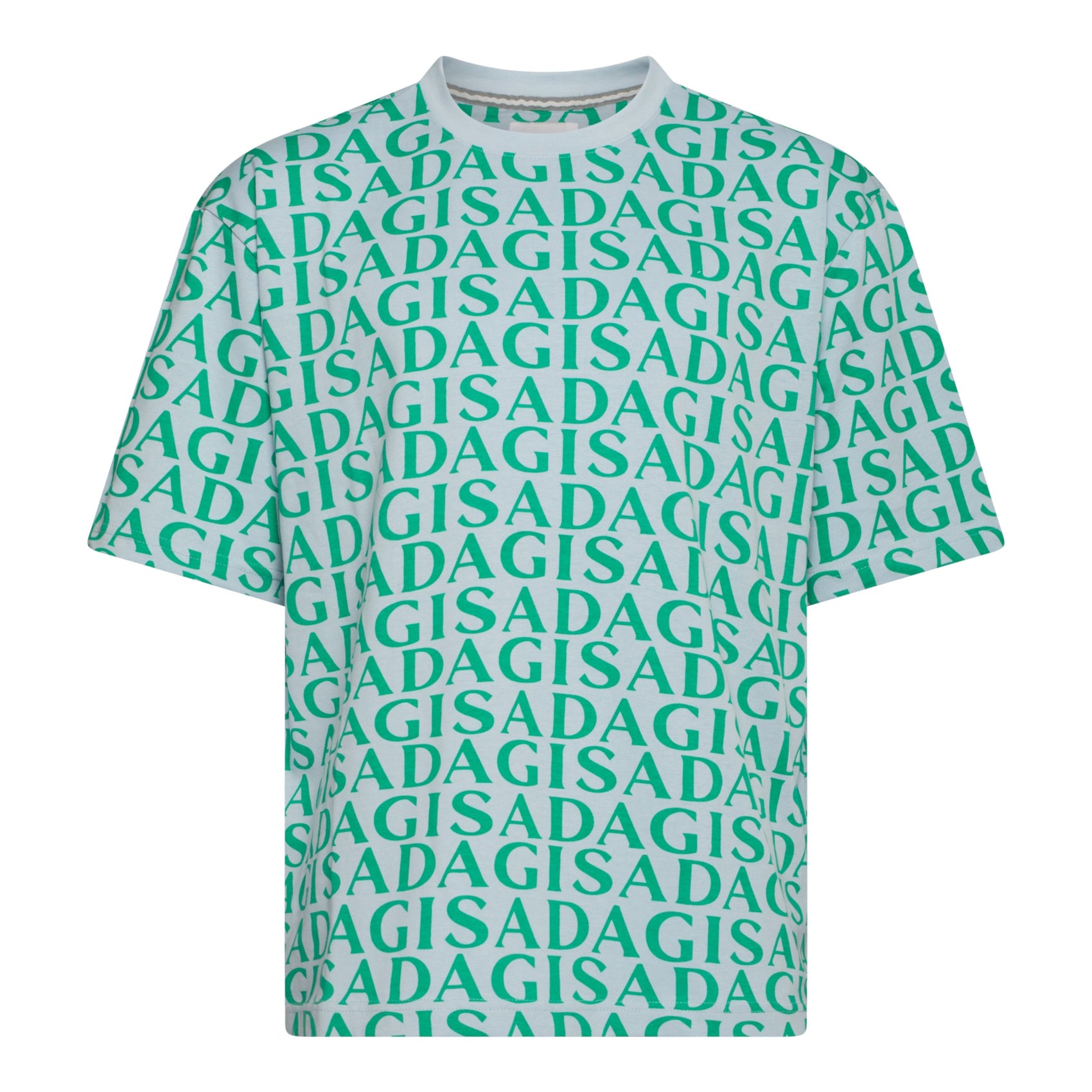 Oversized T-Shirt in Heavy Cotton with Allover Print Gisada Shirts