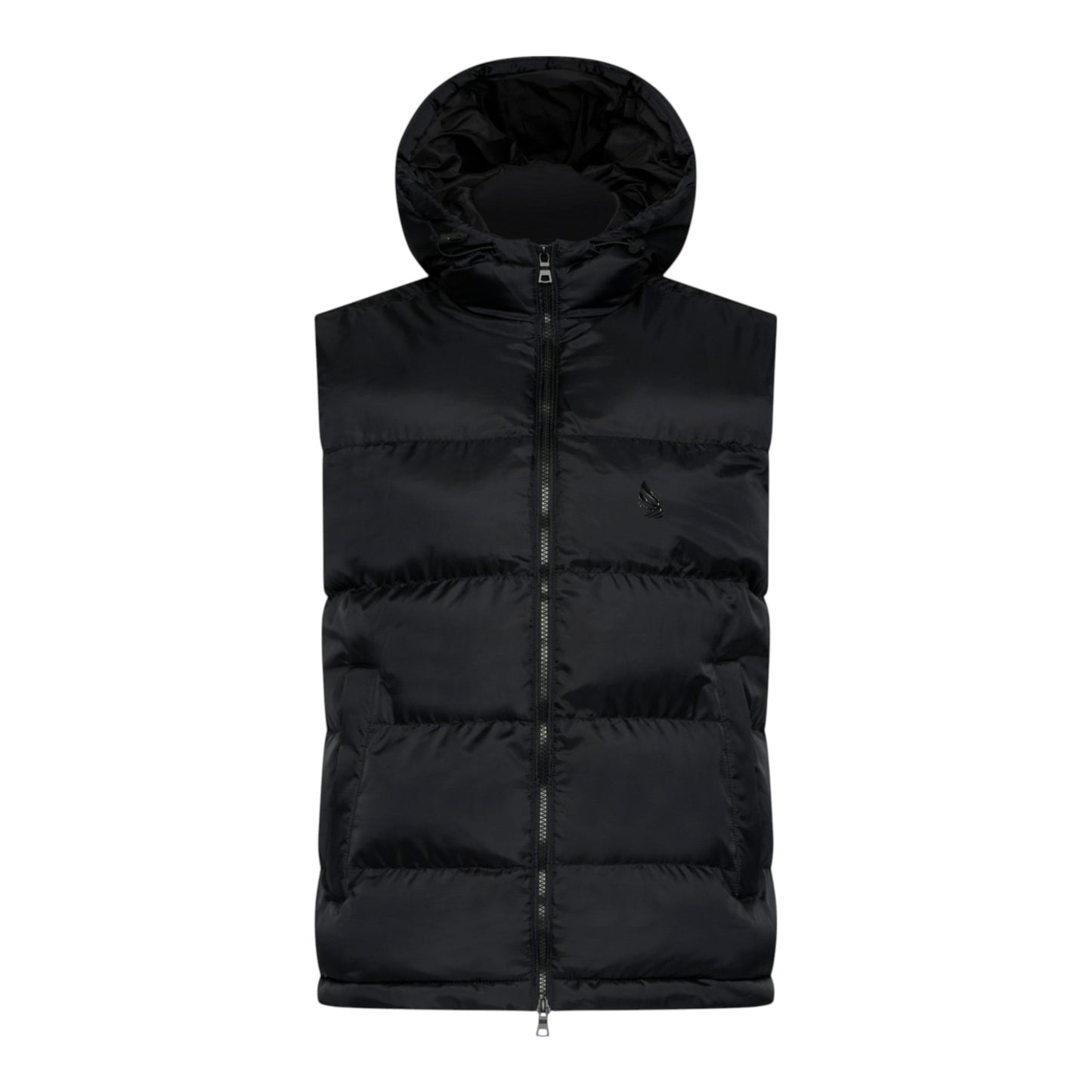 Puffer Gilet with Logo Patch on Back Gisada Jacket
