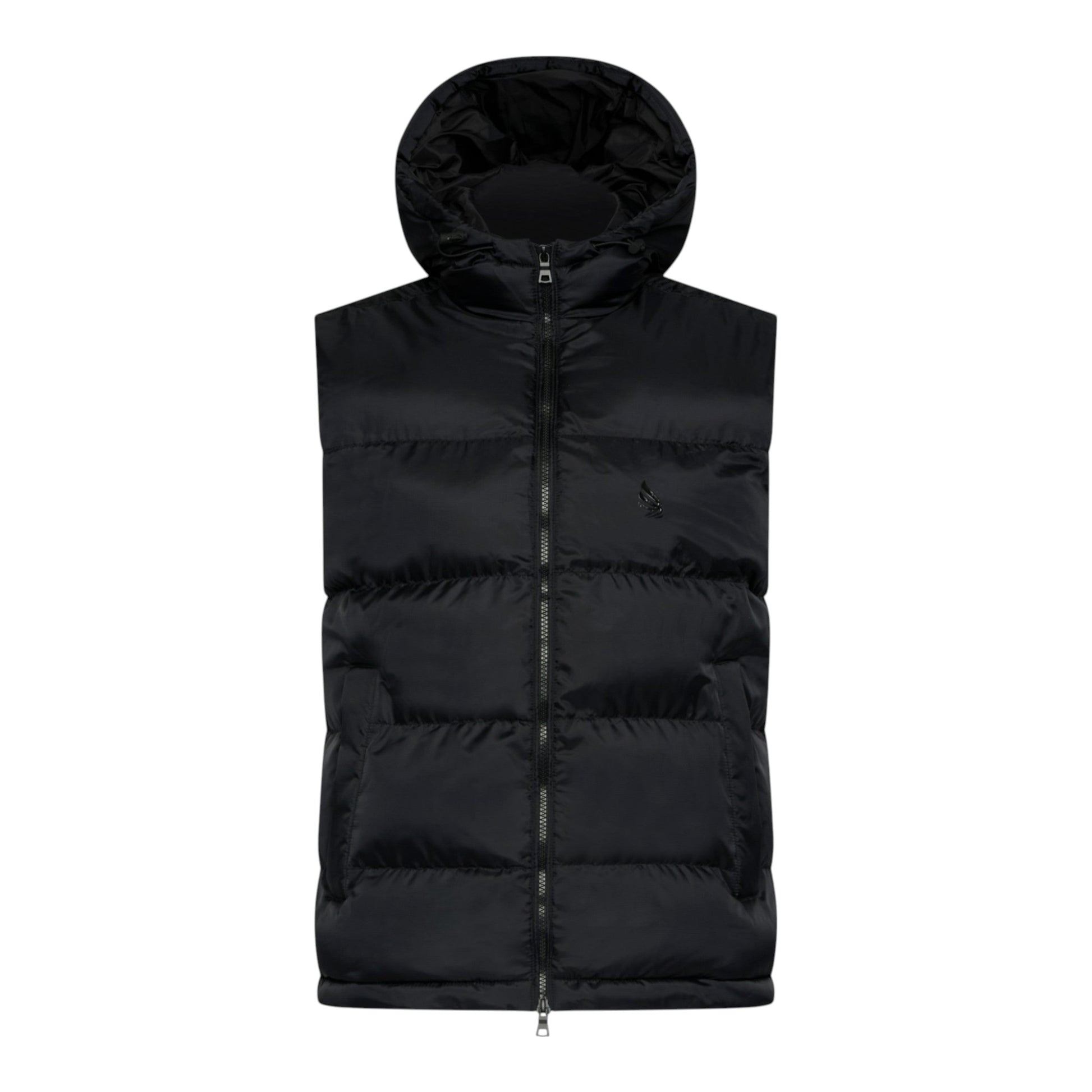 Puffer Gilet with Logo Patch on Back Gisada Jacket