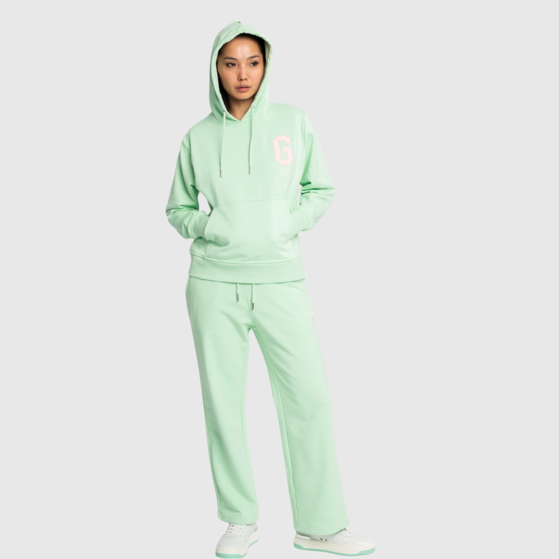 Regular Fit Hoodie in Midweight Cotton with Patch Print Gisada Hoodie