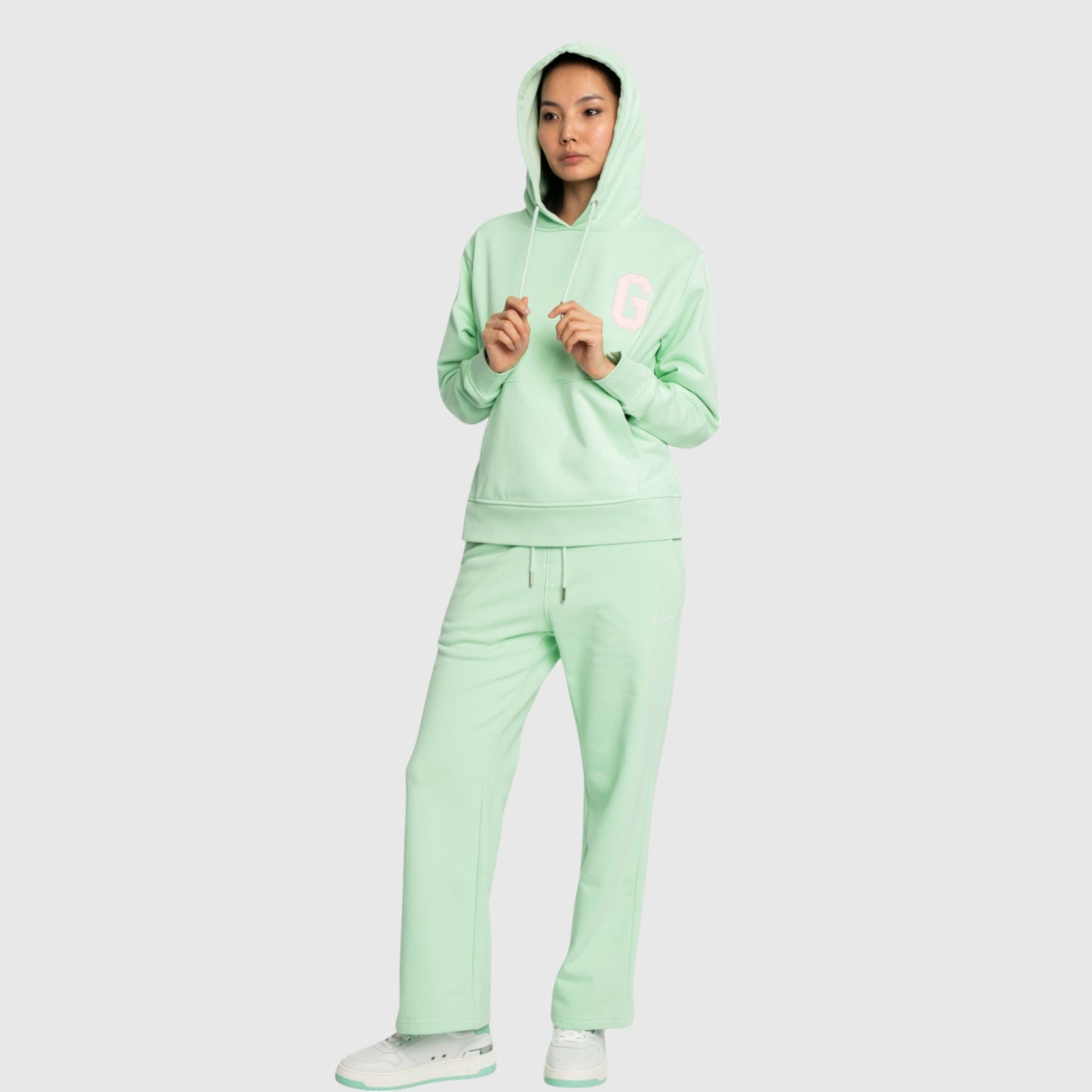 Regular Fit Hoodie in Midweight Cotton with Patch Print Gisada Hoodie