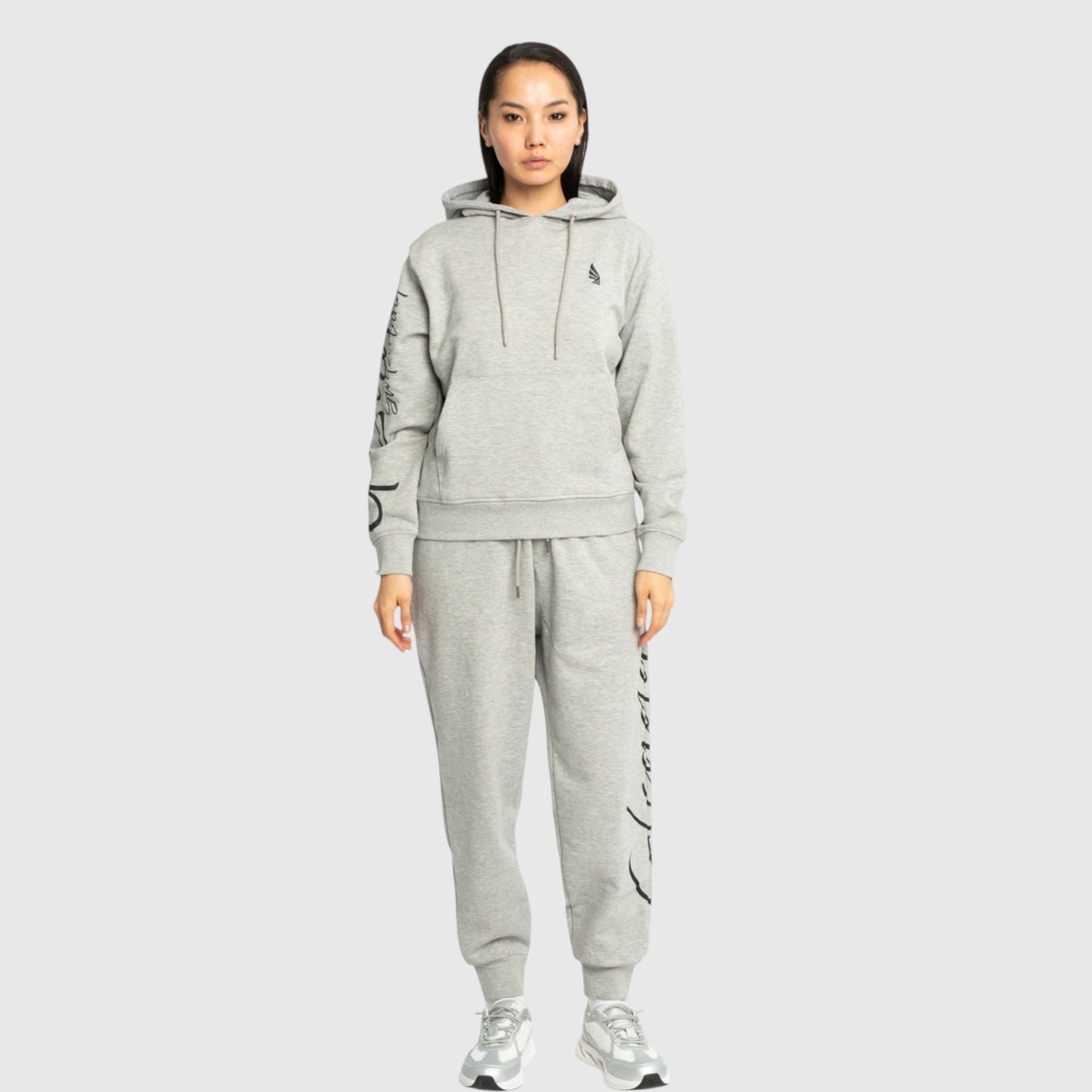 Regular Fit Hoodie in Midweight Cotton with Puff Print Gisada Hoodie