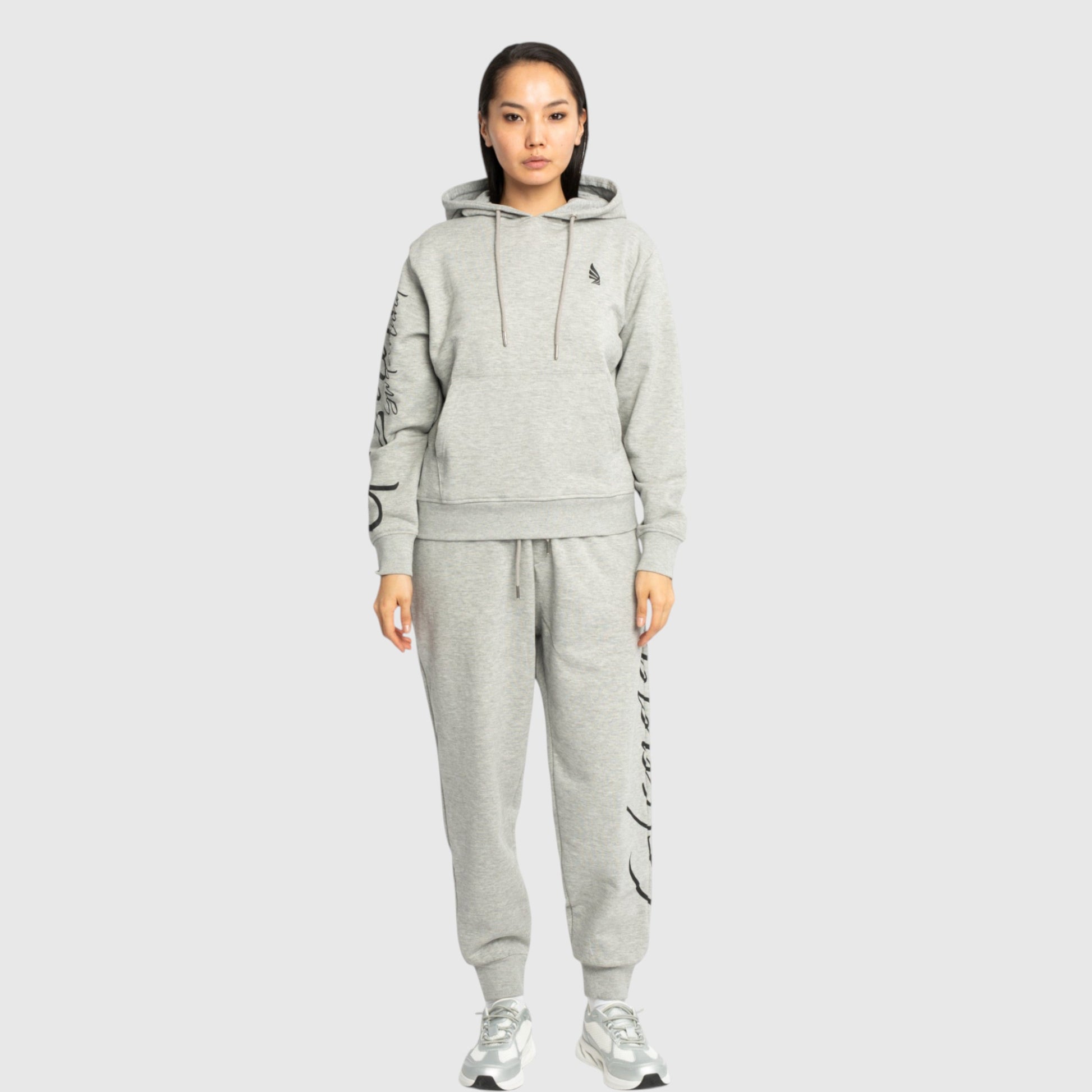 Regular Fit Hoodie in Midweight Cotton with Puff Print Gisada Hoodie