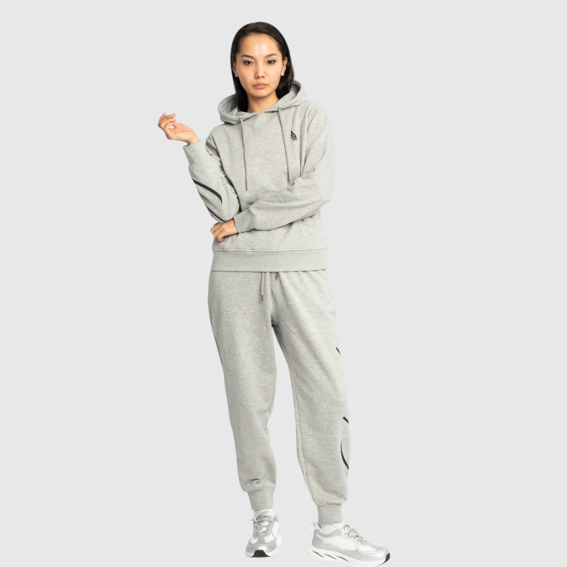 Regular Fit Hoodie in Midweight Cotton with Puff Print Gisada Hoodie