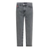 Front view of Gisada Snow Grey Regular Fit Denim Jeans
