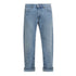 Front view of Gisada Snow Blue Allover Monogram Regular Fit Denim Jeans
