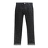 Front view of Gisada Black Allover Monogram Regular Fit Denim Jeans