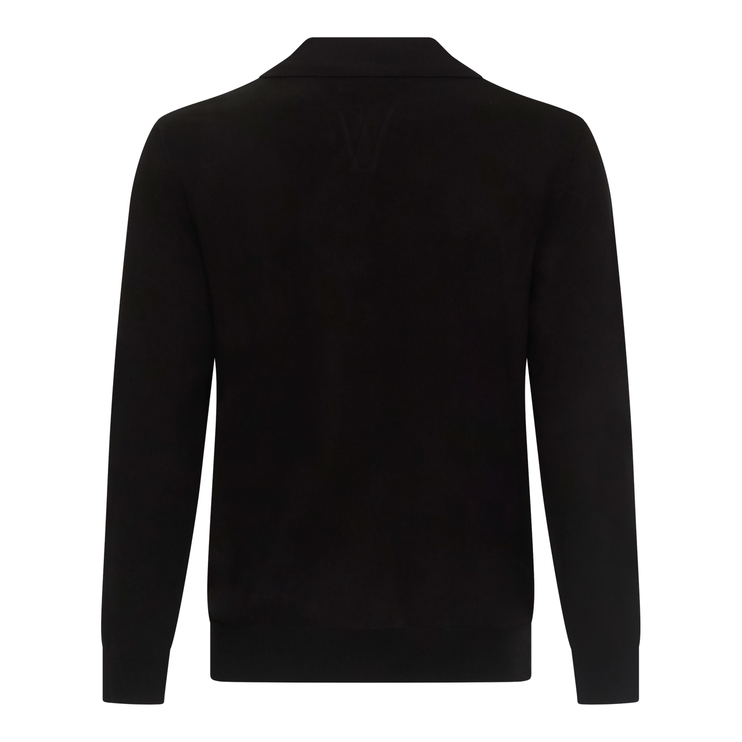 Back view showcasing the tonal embossed logo of the Gisada black polo