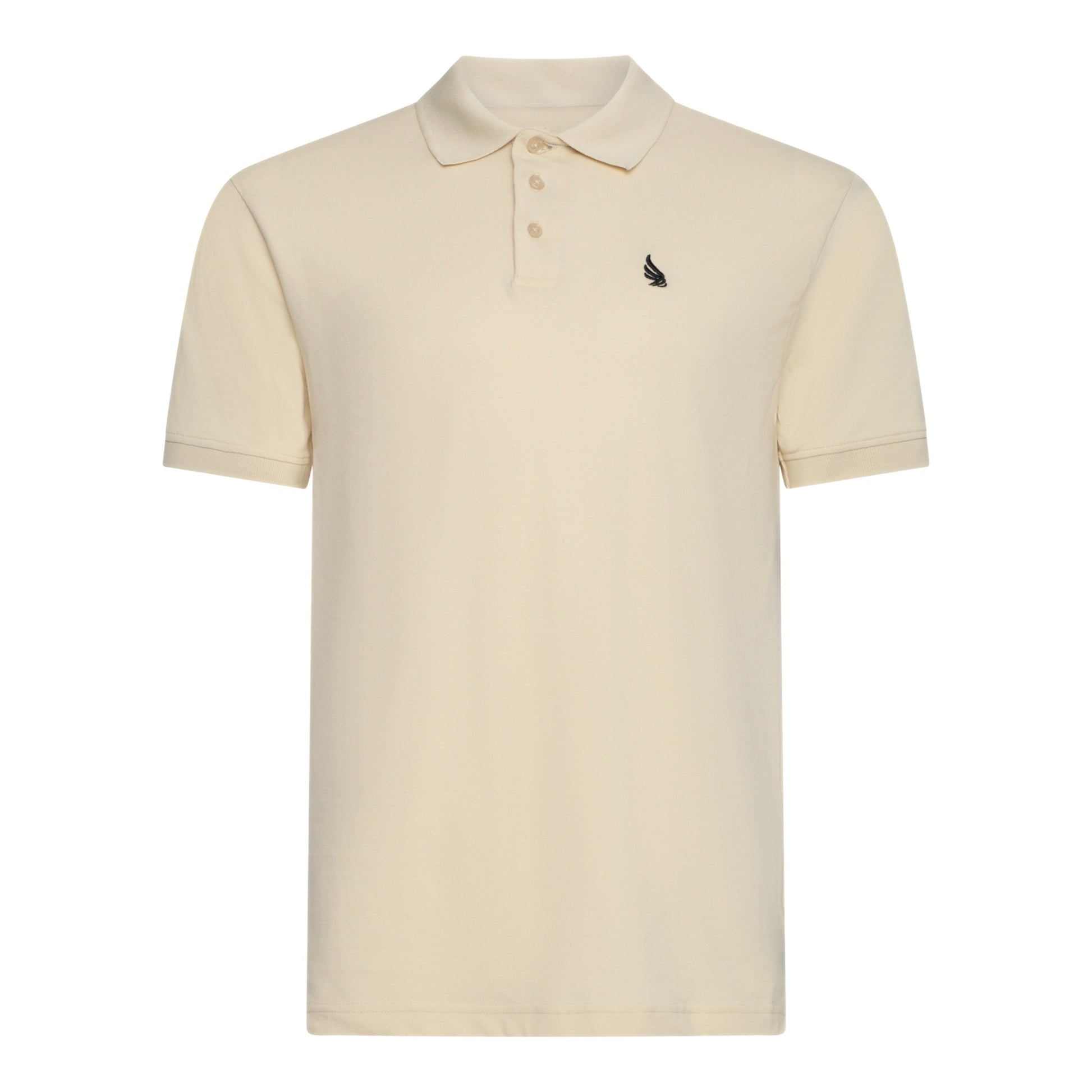 Regular Fit Short Sleeves Polo in Cotton Piquet with 3D Embroidered Wing Gisada Polo