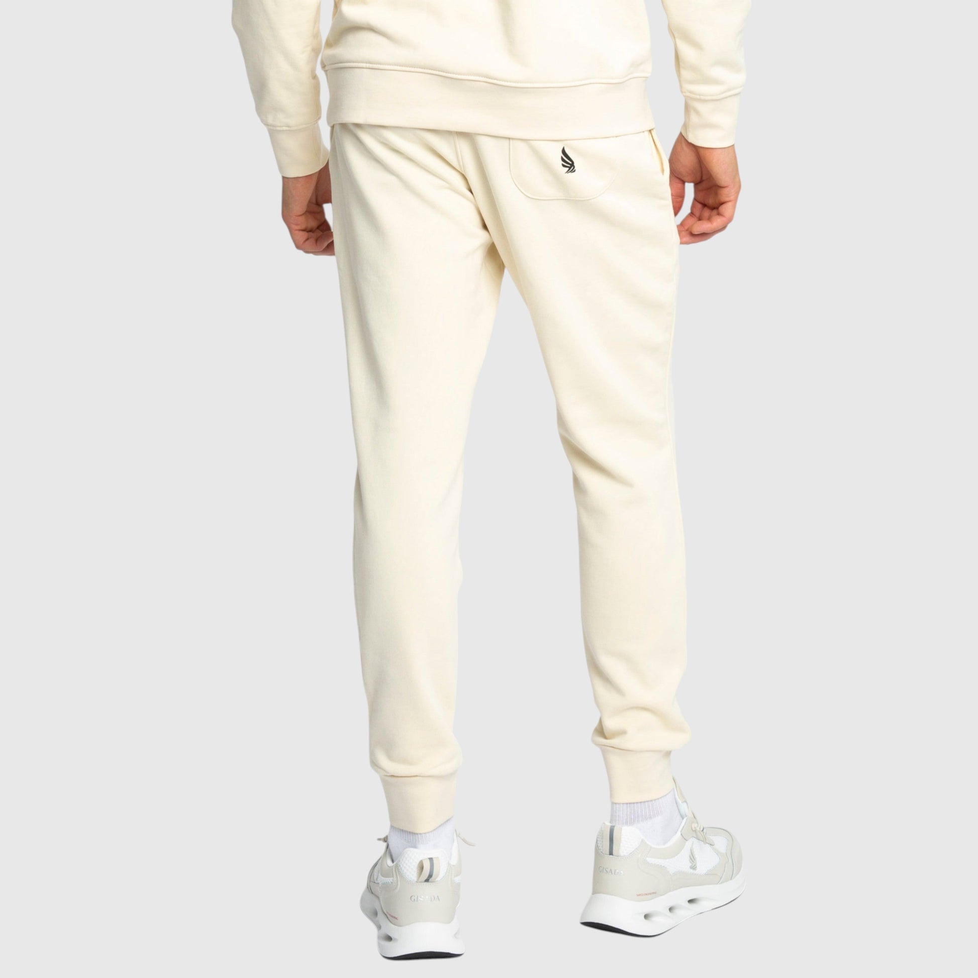 Regular Fit Jogger in Midweight Cotton with Small Silicon Logo Gisada Jogger