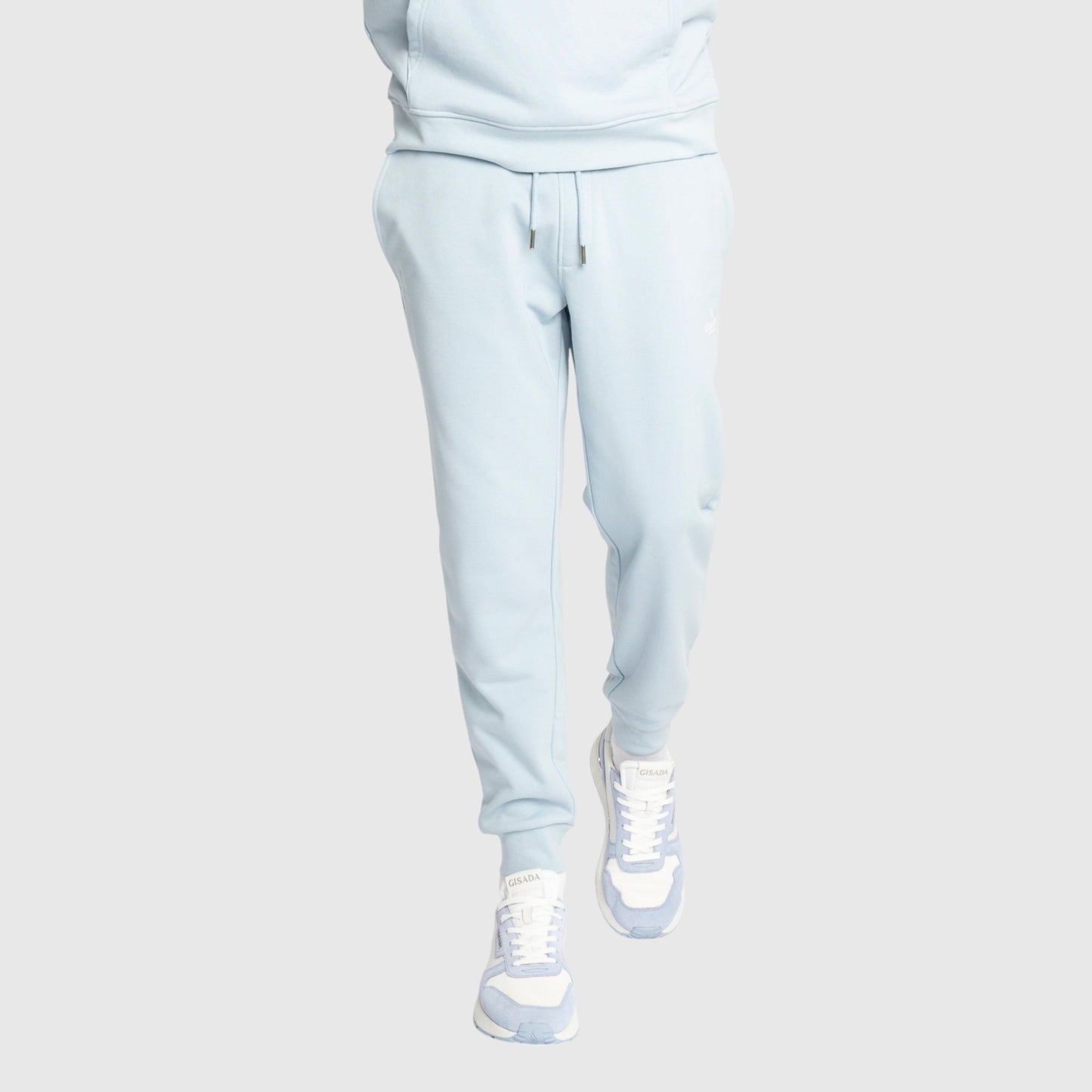 Regular Fit Jogger in Midweight Cotton with Small Silicon Logo Gisada Jogger